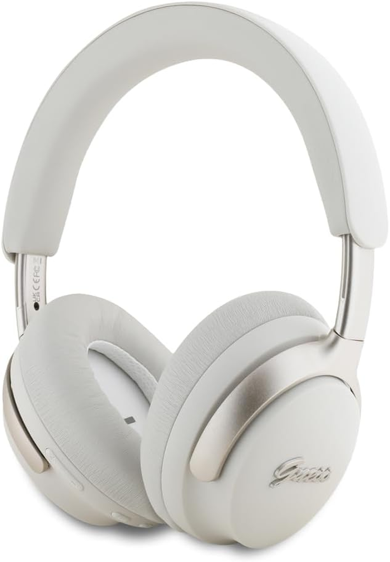 Guess Wireless Headphones with Studio Sound PU Leather Script Logo ANC/ENC (Black)