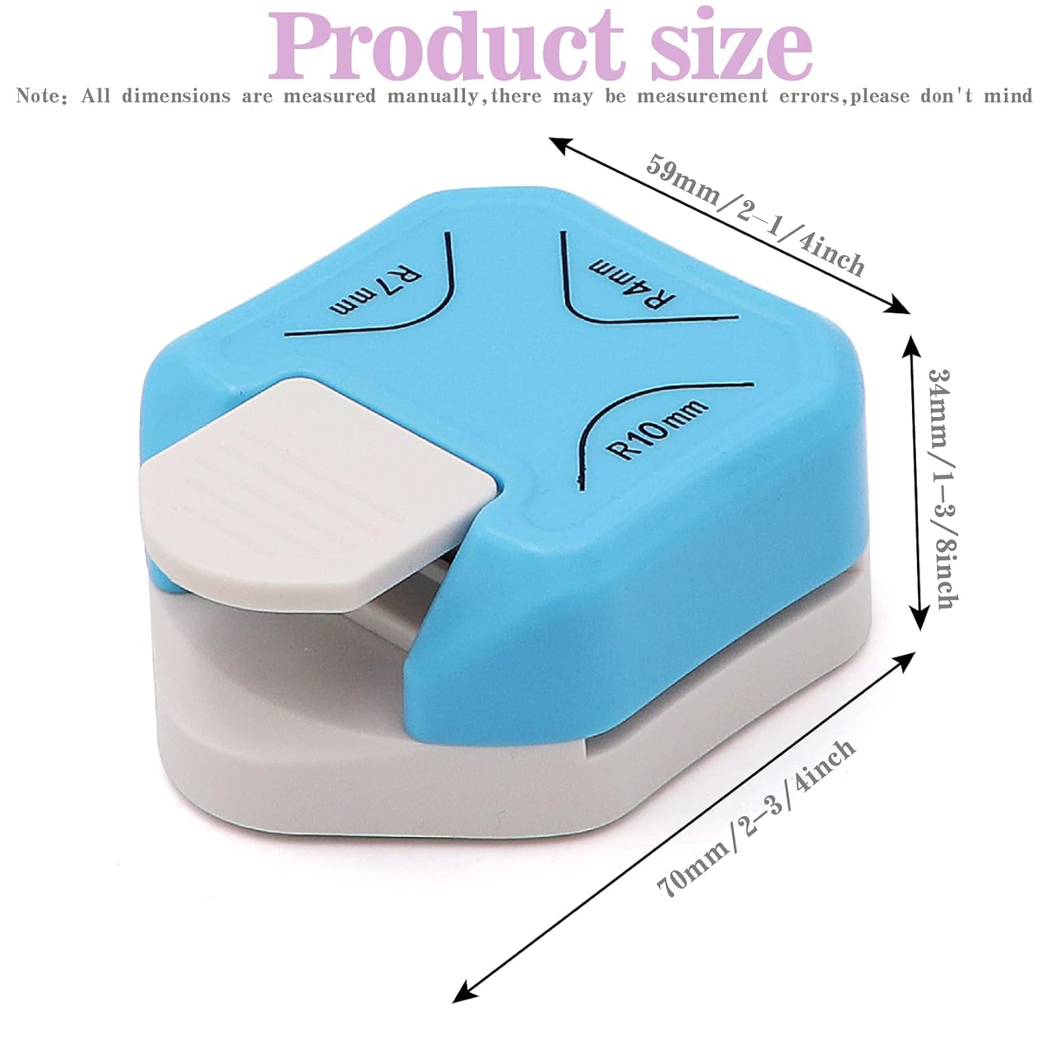 Rounded Corner Punch, 3-In-1 Paper Cutter 4Mm, 7Mm, 10Mm 3 in 1 Corner Cutter for Paper Crafts, Laminator, Cardstock, DIY Projects, Photocards, Card Making and Scrapbooking image number 1