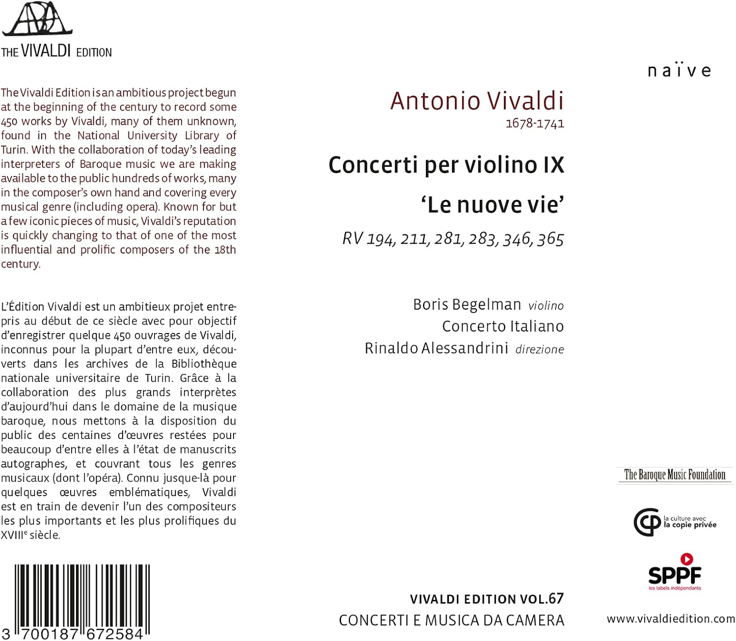 CONCERTI per VIOLINO IX image number 1