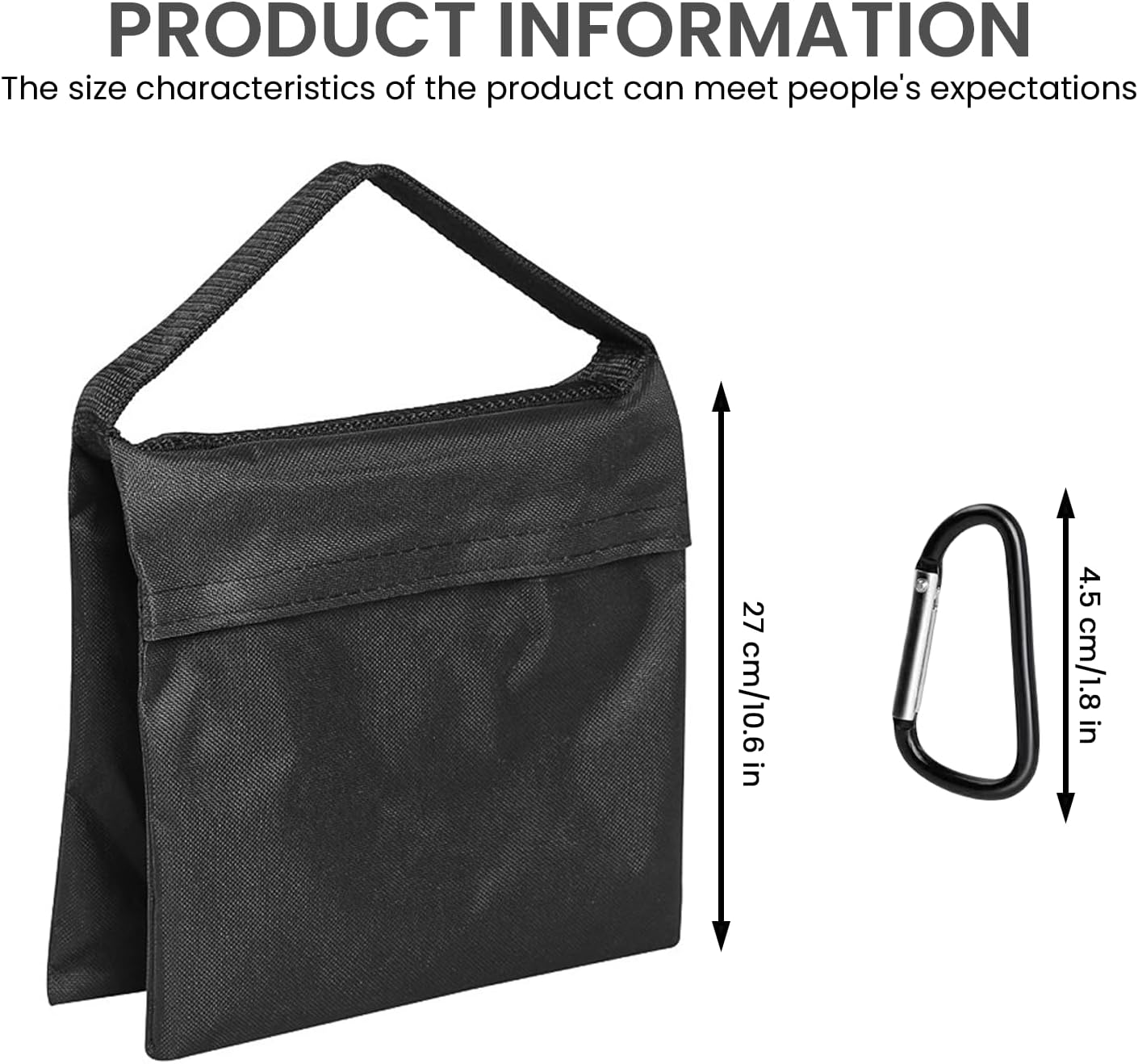 Sandbags for Photography, Set of 4 Sandbags for Photography, Sandbags for Photography, Sandbag for Photography Lamp Stand, Sandbags with 4 Carabiners, Sandbag for Photo Studio, Tripods, Tents image number 1