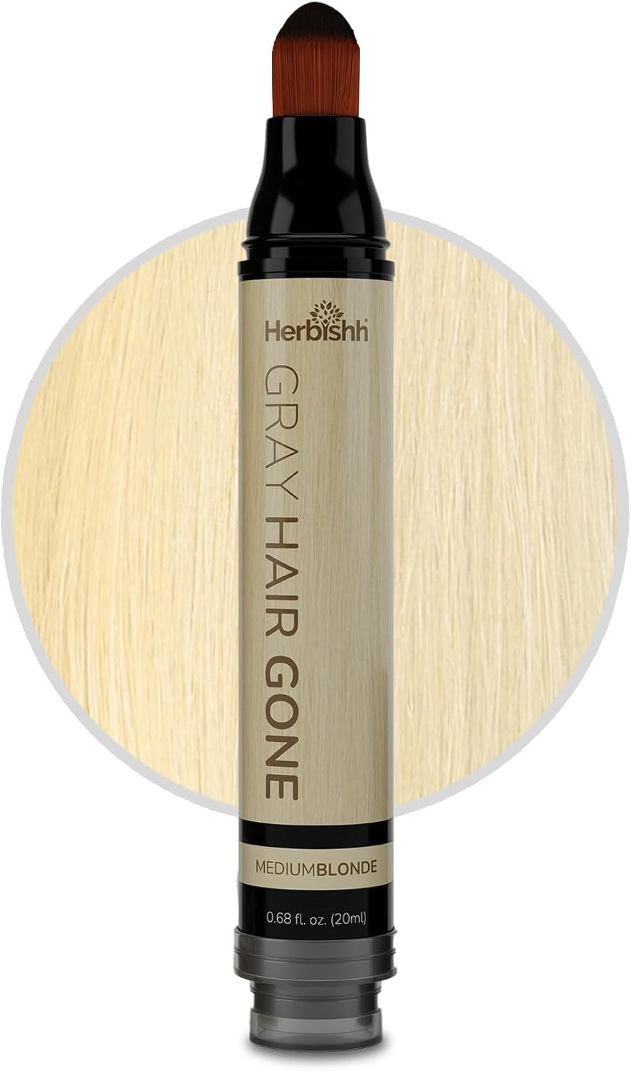 Herbishh Hair Root Touch-Up Pen, Instant Gray Coverage & Hair Loss Cover Up, Concealer for Thin Hairlines, Water Resistant & Semi Permanent Smudge Proof Hair Color, Washable (Medium Blonde, 0.68) image number 1
