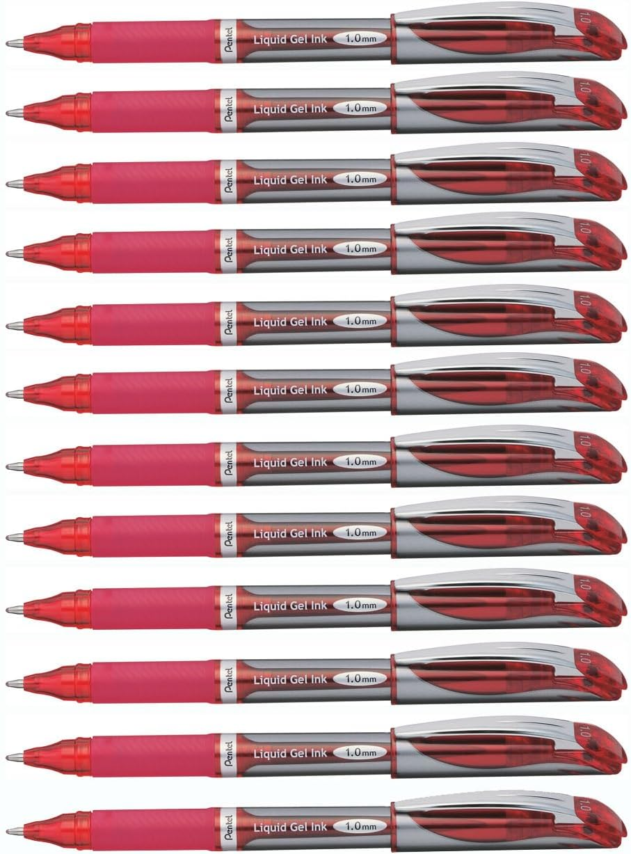 Pentel Energel Liquid Gel Pen 1.0Mm Broad Nib Black Ink, Box of 12 Pens (BL60-A)