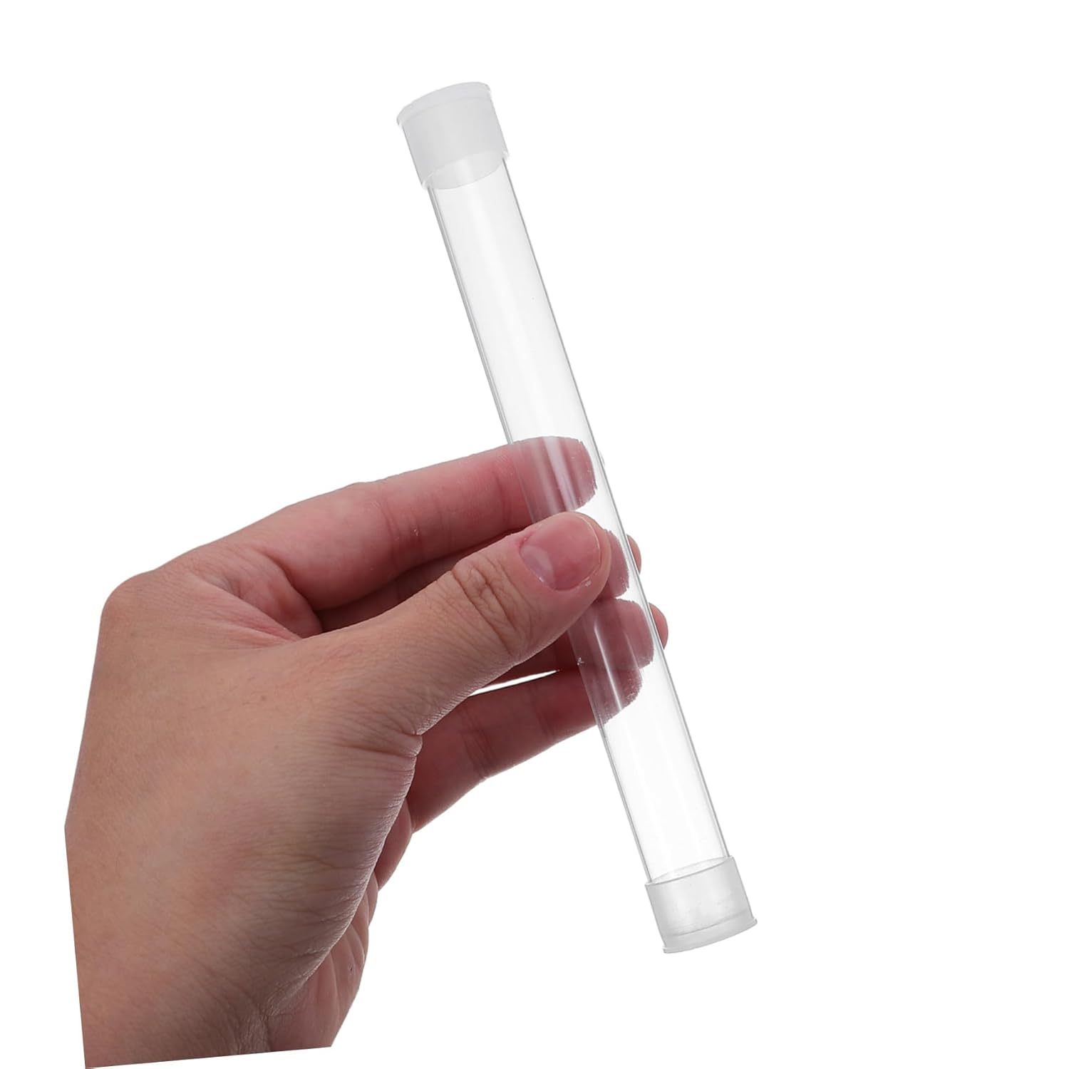 10Pcs Transparent Plastic Thermometer Storage Tubes Portable Protective Case for Thermometers Dustproof Compact Organizer for Travel Home and Clinic image number 5