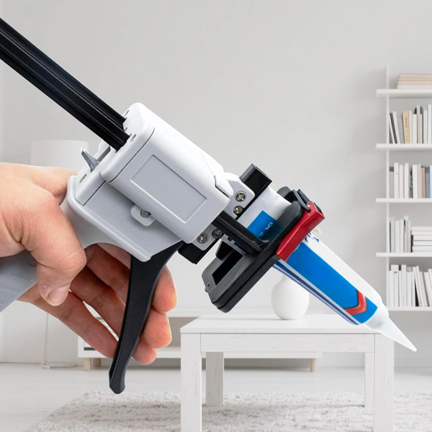 Emesak Toothpaste Tube Glue Gun, Manual Silicone Glue Gun with Tube Squeezer, 704 Universal Glue Dispenser, for Toothpaste, Adhesive, Silicone, Sealant and Repair Tool Applications (50G+) image number 5