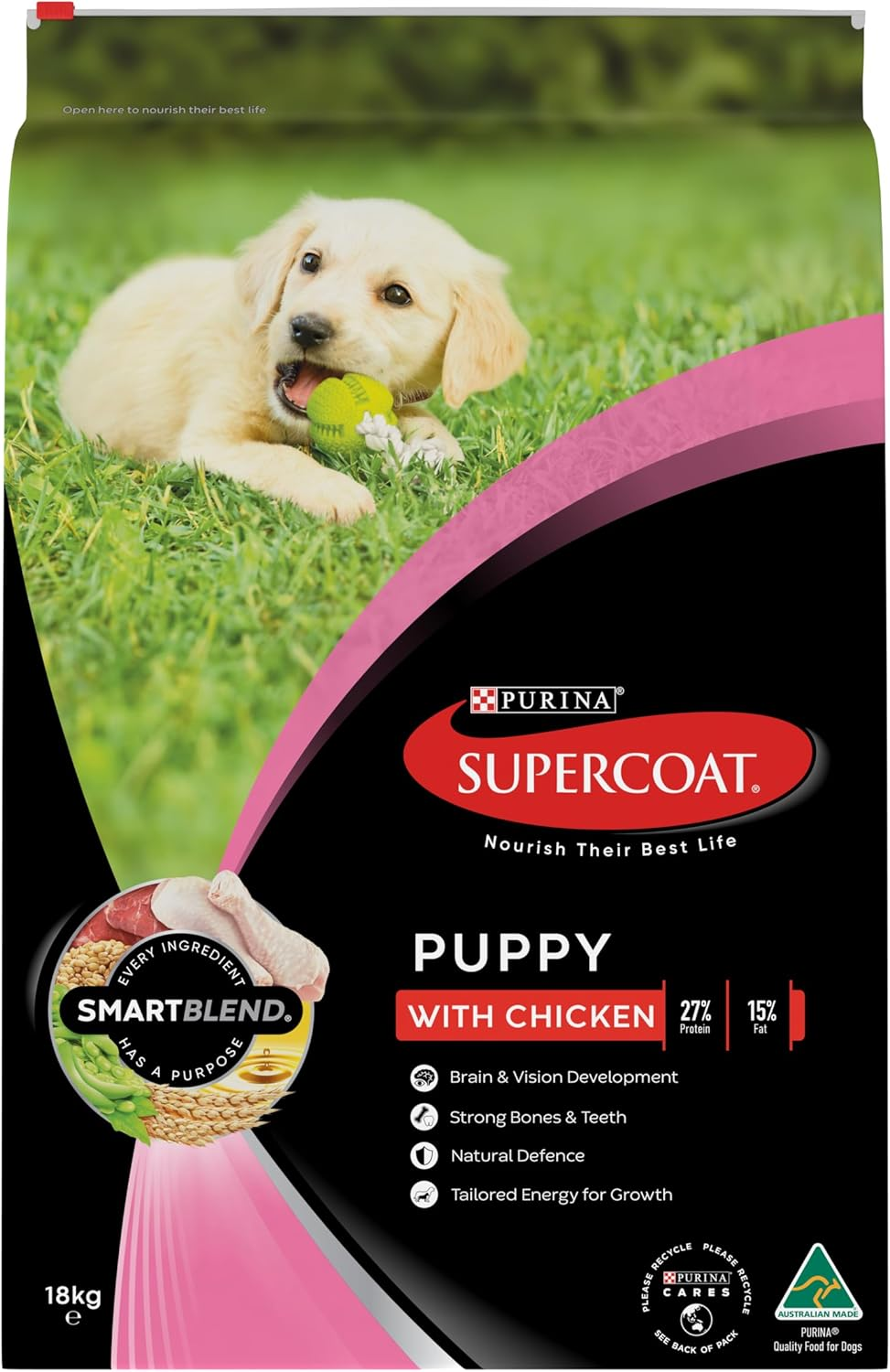 SUPERCOAT SMARTBLEND Puppy Dry Dog Food Chicken 18Kg image number 6
