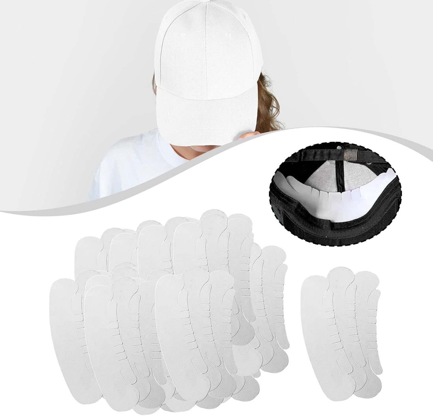 Oshhni 50 Pieces Baseball Cap Inserts Easy to Use Cardboard Cap Fitter Inserts image number 5