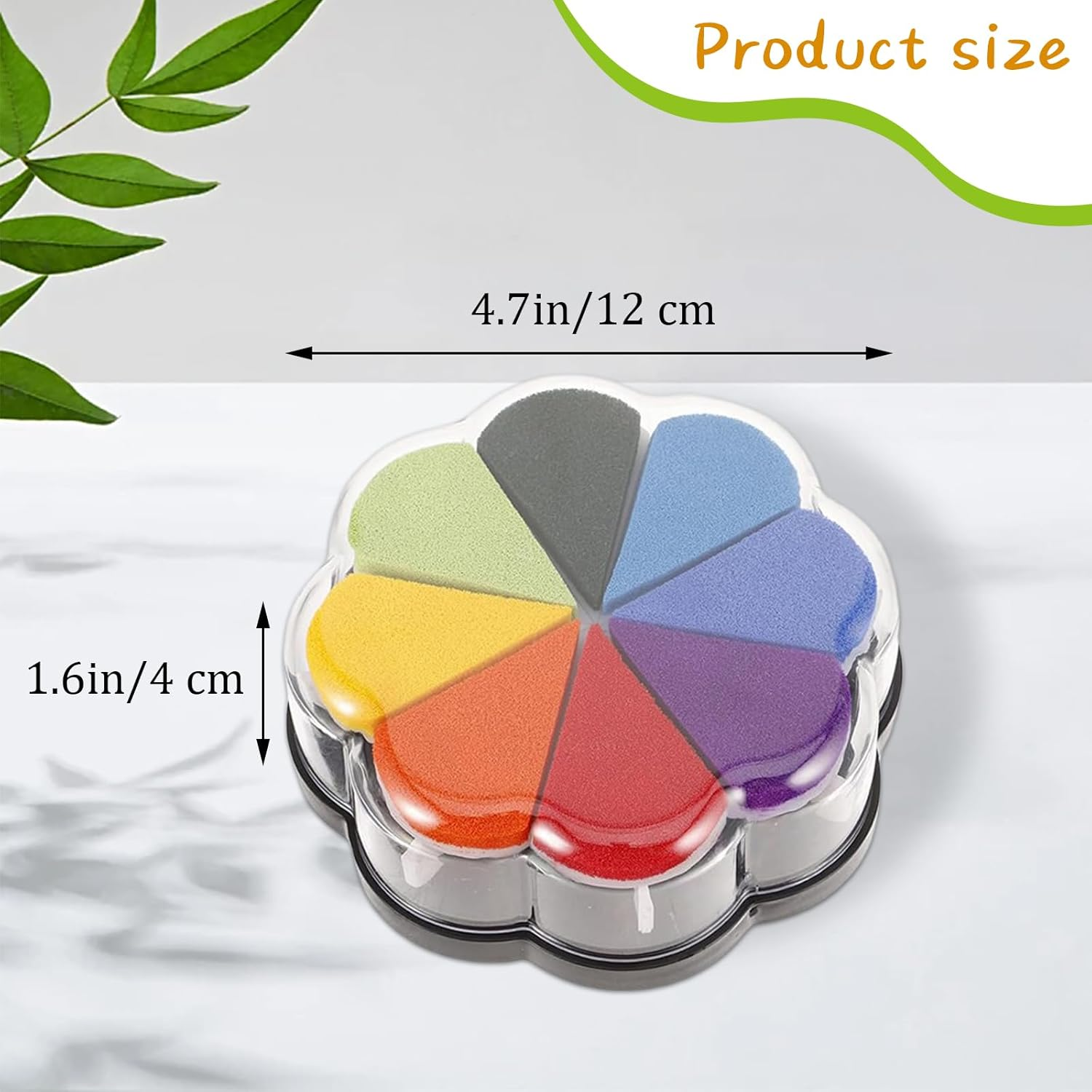 Sgphrzlt 8 Colors Petal Shape Stamp Pads, Removable Washable Craft Ink Pads for Stamping Rubber Stamps, Embossing Finger Print Ink Pads for Card Making DIY Scrapbook Painting Diary (1008) image number 2