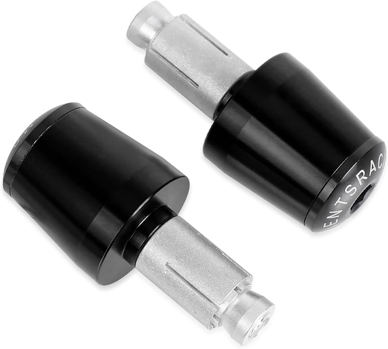 7/8" 22Mm CNC Alu Motorcycle Handlebar Grips Ends Caps Ends Caps Compatible with Ninja 400 650 1000SX ZX6R ZX9R ZX10R ZX12R ZX14R ER6F ER6N Black image number 1