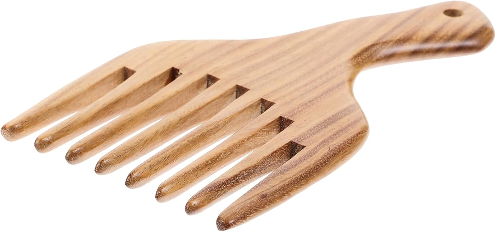 MOTHNUR Wide Tooth Sandalwood Hair Comb Natural Green Sandalwood Sturdy Detangling Comb for Curly Hair image number 6