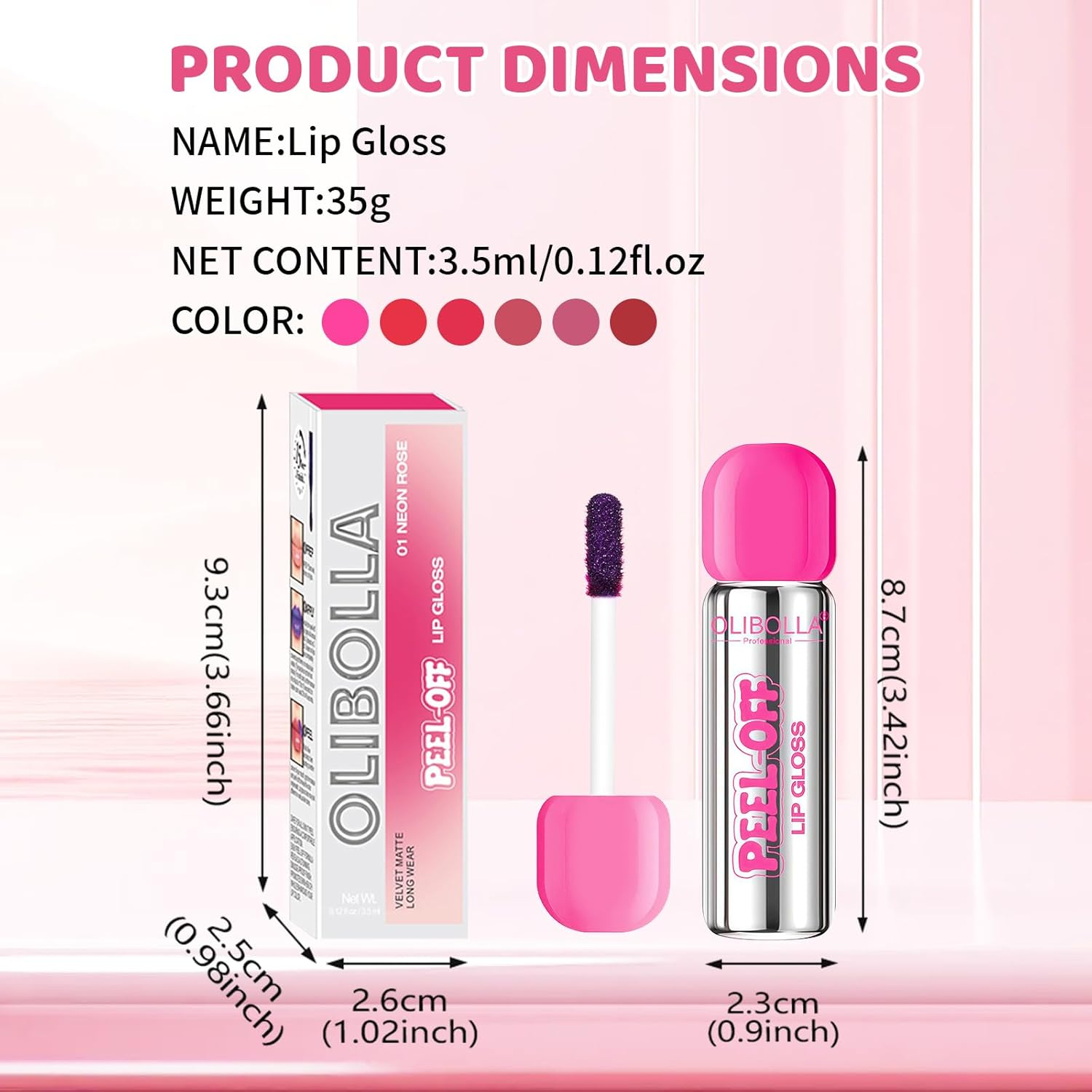 YBUETE Peel off Lip Liner Stain, Long Lasting Waterproof Peel off Tattoo, Quick Wipe off Peel off Lip Gloss, Highly Pigmented Matte Finish Lip Stain, on All Day Non-Stick Cup Magic Lip Color Tint - 02 image number 3