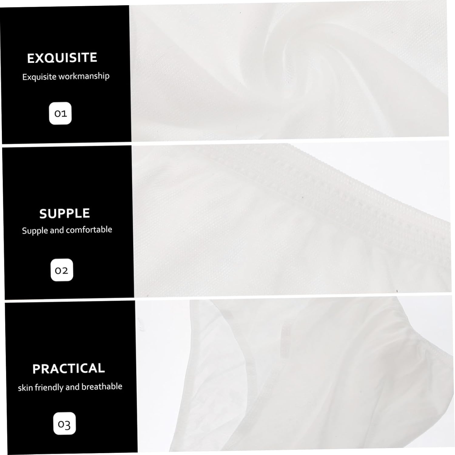 Hohopeti 4Pcs Disposable Breathable Maternity Panties for Women Postpartum Care XXL Soft Elastic Waist Skin-Friendly Travel Underwear for Pregnancy White image number 2