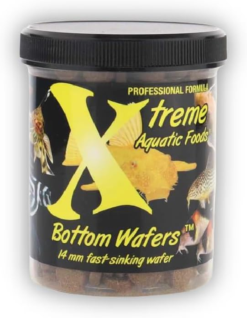 Xtreme Aquatic Foods Bottom Wafers 14Mm Fast-Sinking Wafers Catfish Fish Food 142 Grams (5Oz) - for Catfish, Plecos, Plecostomus, Corydoras, Loaches, Silver Dollars