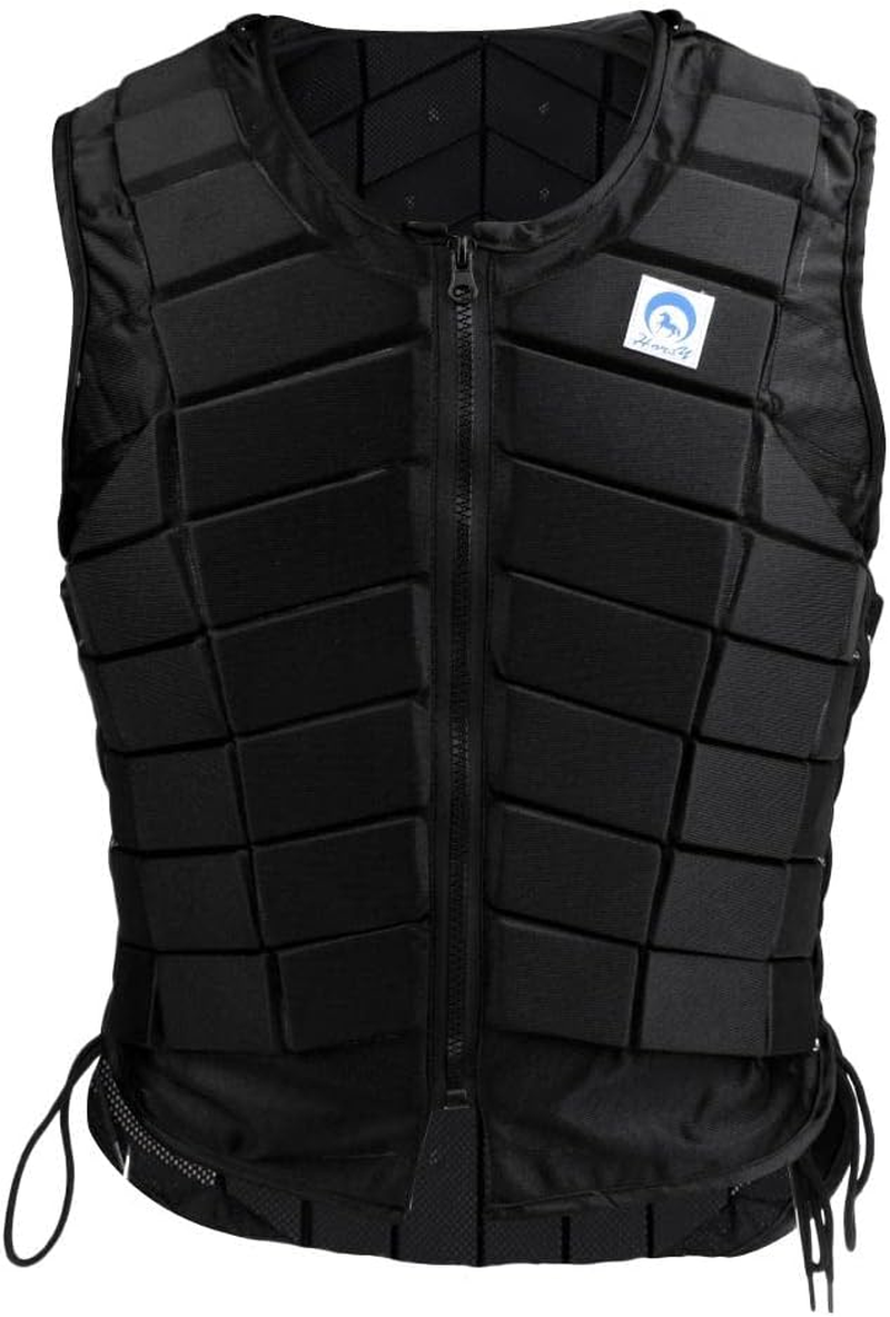 Black EVA Padded Equestrian Horse Riding Vest Protector
