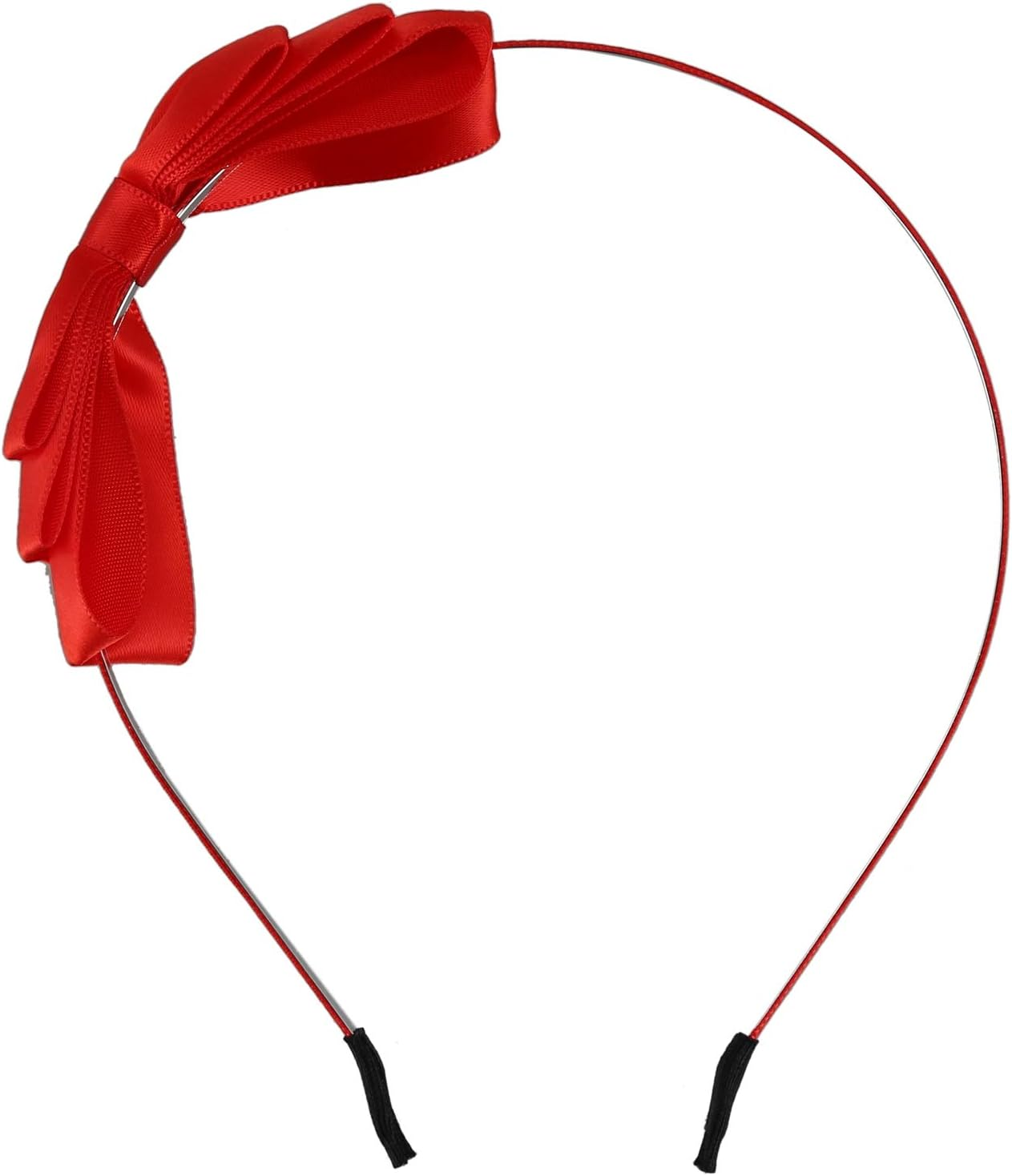Spacesea Bow Hair Band Soft Elastic Bow Headband Hair Accessories for Children Adults Red image number 2