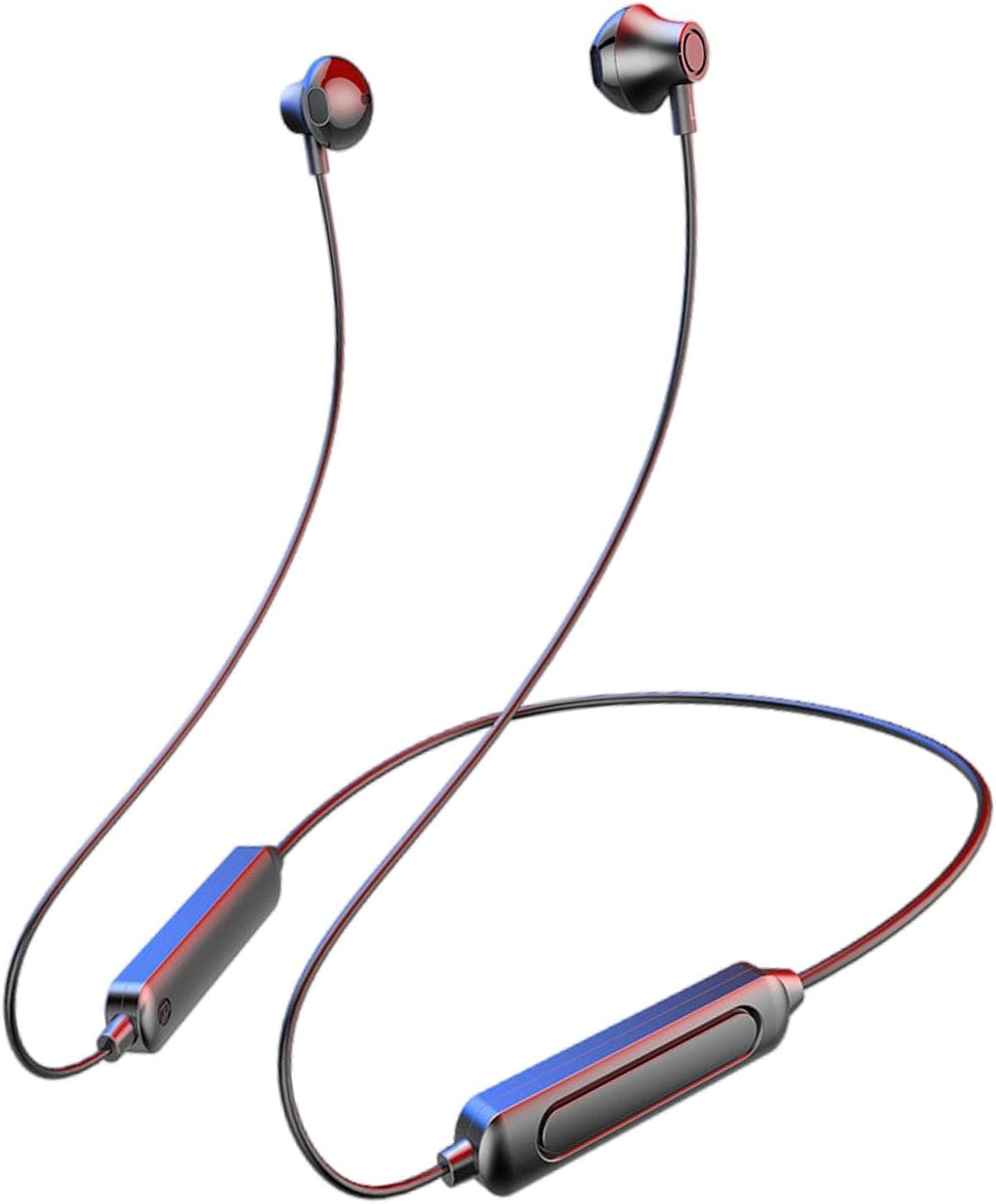 Neckband Headset Retractable Headphones Earbuds Stereo Sweat-Proof IPX5 Waterproof for Mobile Phone Music Video Running image number 3