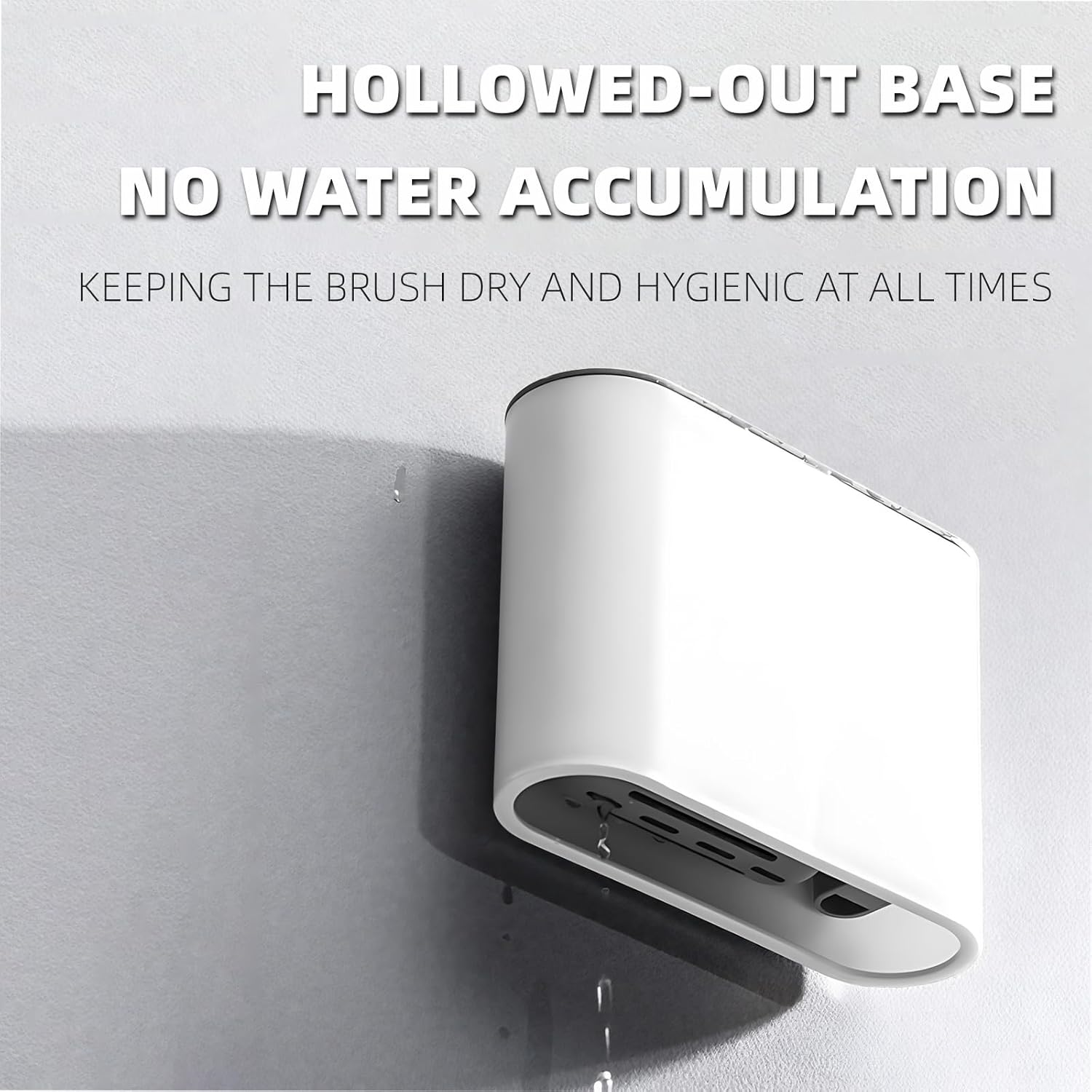 2 Pcs Toilet Brush and Holder Silicone Wall Mounted Toilet Brush for Bathroom, Set of 2 Cleaning Brushes, Flexible TPR Bristles (White) image number 1