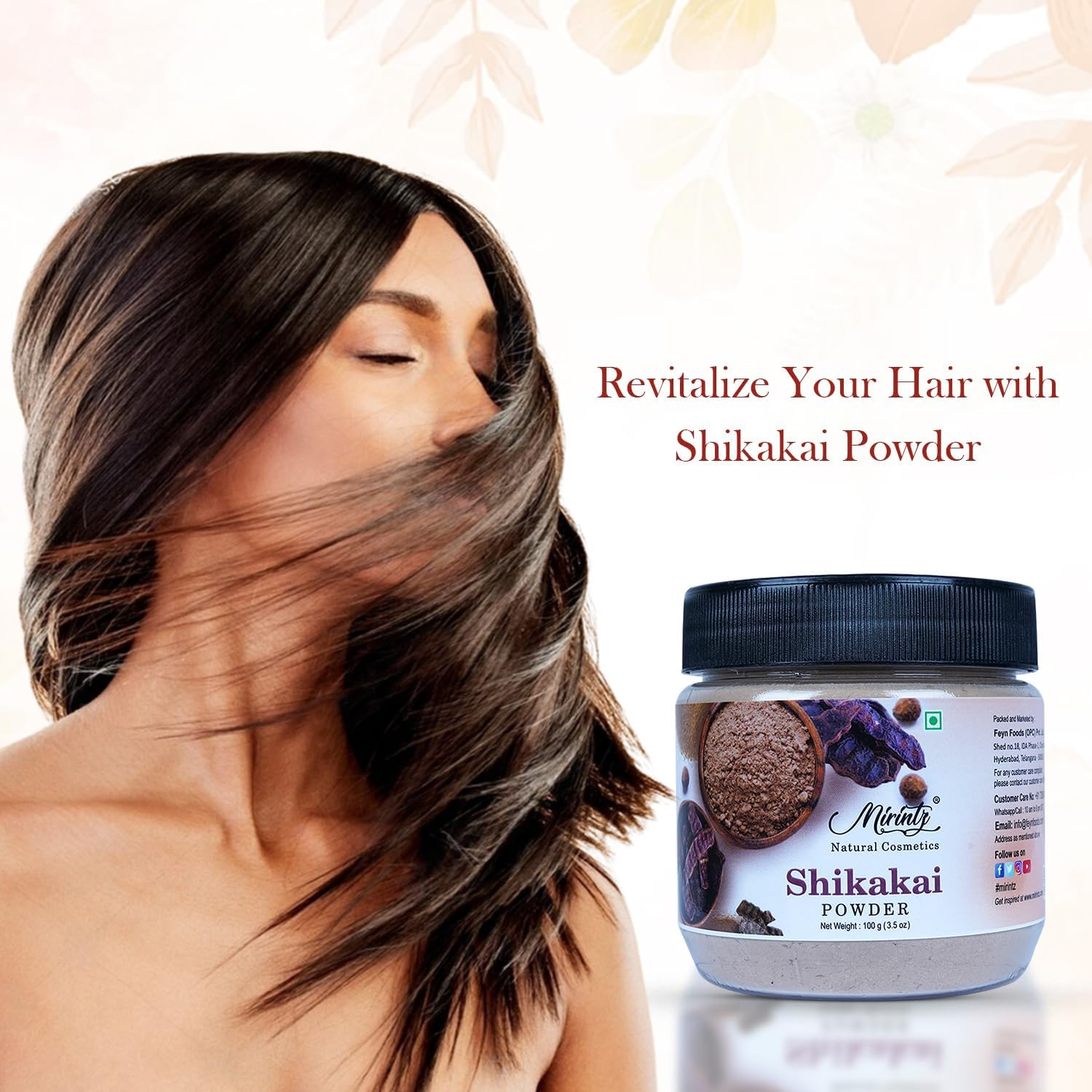 Mirintz 100% Natural Shikakai Powder | (100 Gms) Pure Shikakai Powder for Hair Care -Cleansing & Conditioning | Hair Pack for Hair Growth | Herbal Shikakai Powder DIY Ayurvedic Hair Mask