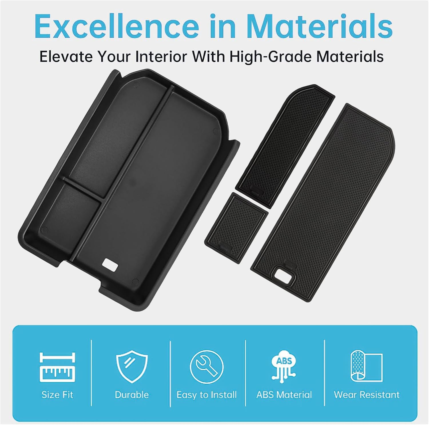 MAEZOE Centre Console Armrest Organizer for 2025 Toyota Land Cruiser Prado 250 Series, Custom Fit Storage Tray for Driving & Road Trips, Anti-Slip, Easy Install, Durable Interior Accessory image number 6