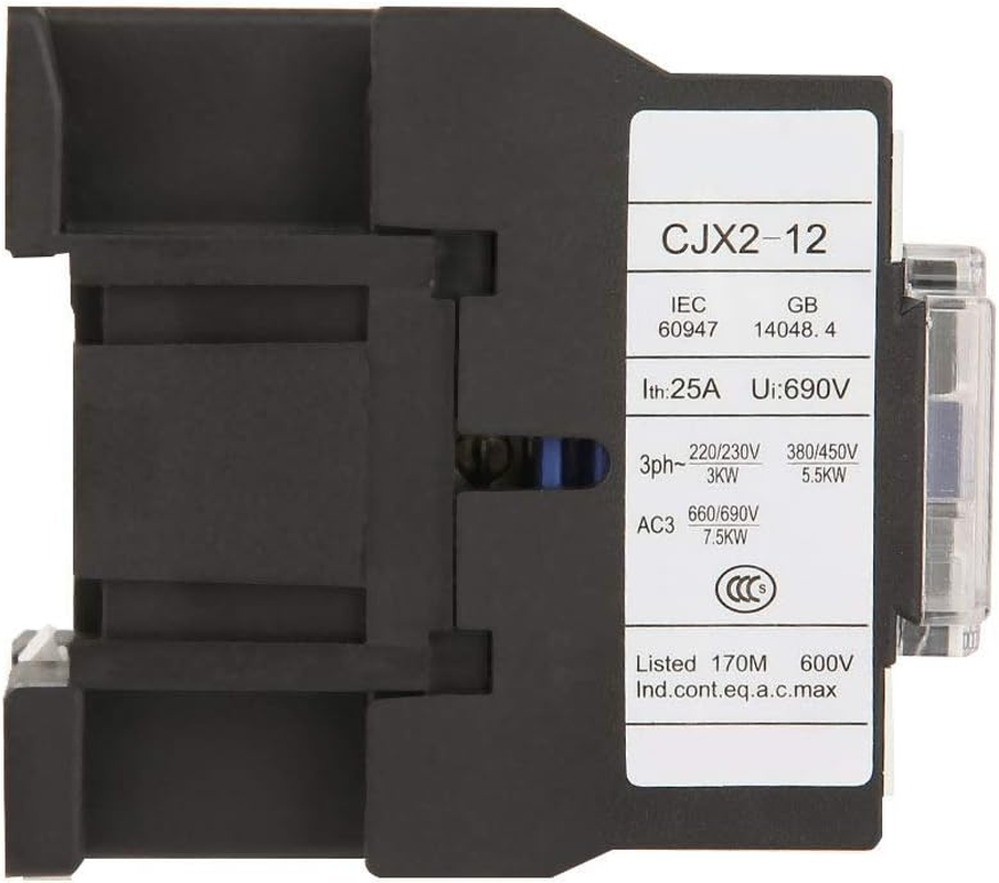 AC Contactor, Silver Tungsten Alloy Industrial AC Contactor, CJX2-1201 Functional for Power Applications for Electrician for Factory for Engineer image number 1