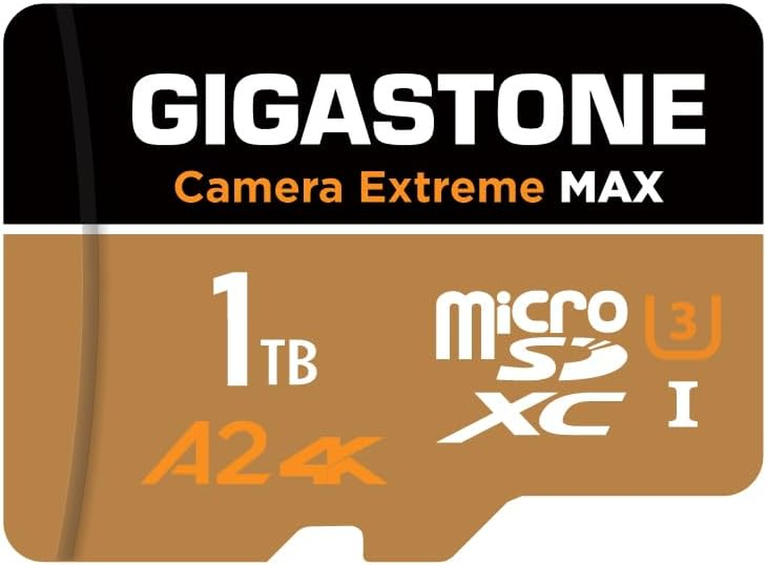[5-Yrs Free Data Recovery] GIGASTONE 1TB Micro SD Card, 4K Camera Extreme MAX Series Speed up to 160Mb/S, Compatible With, Gopro, DJI, REDTIGER Rove VIOFO VANTRUE Dash Cam, Microsdxc UHS-I A2 4K U3 image number 3