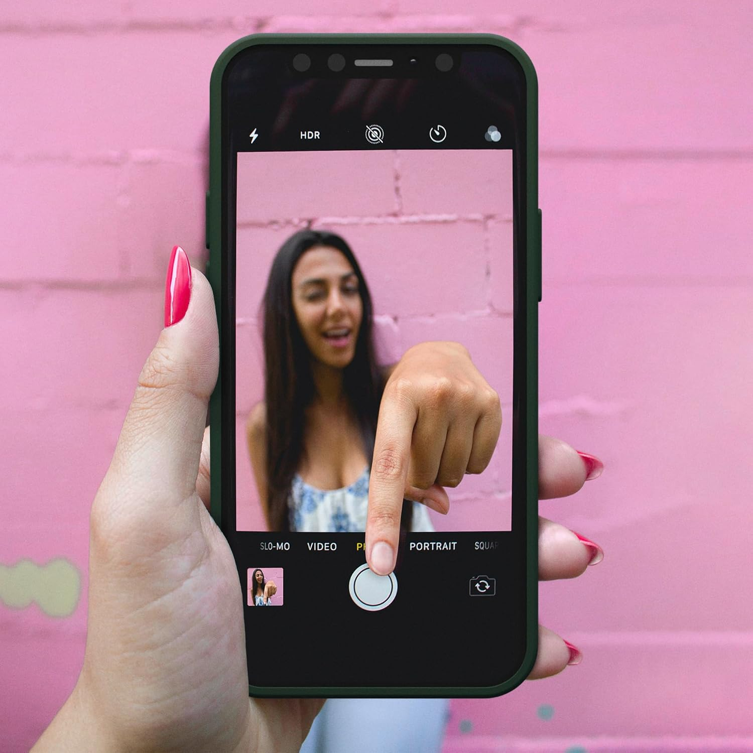 Red Ember Shockproof Case for Iphone 11 Pro 5.8-Inch, Ultra Slim Protective Liquid Silicone Matte Finish Phone Case with Soft Anti-Scratch Microfiber Lining (Green) - Blue image number 2