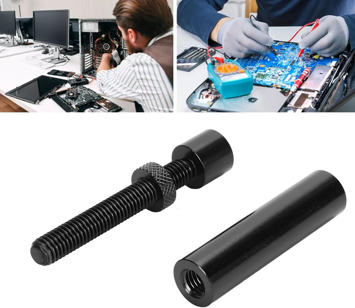 Graphics Card Support Bracket, GPU Bracket, Height Adjustable Graphics Card Support Graphics Card anti Sag Bracket with Magnet and Rubber Pads. (Black) image number 1