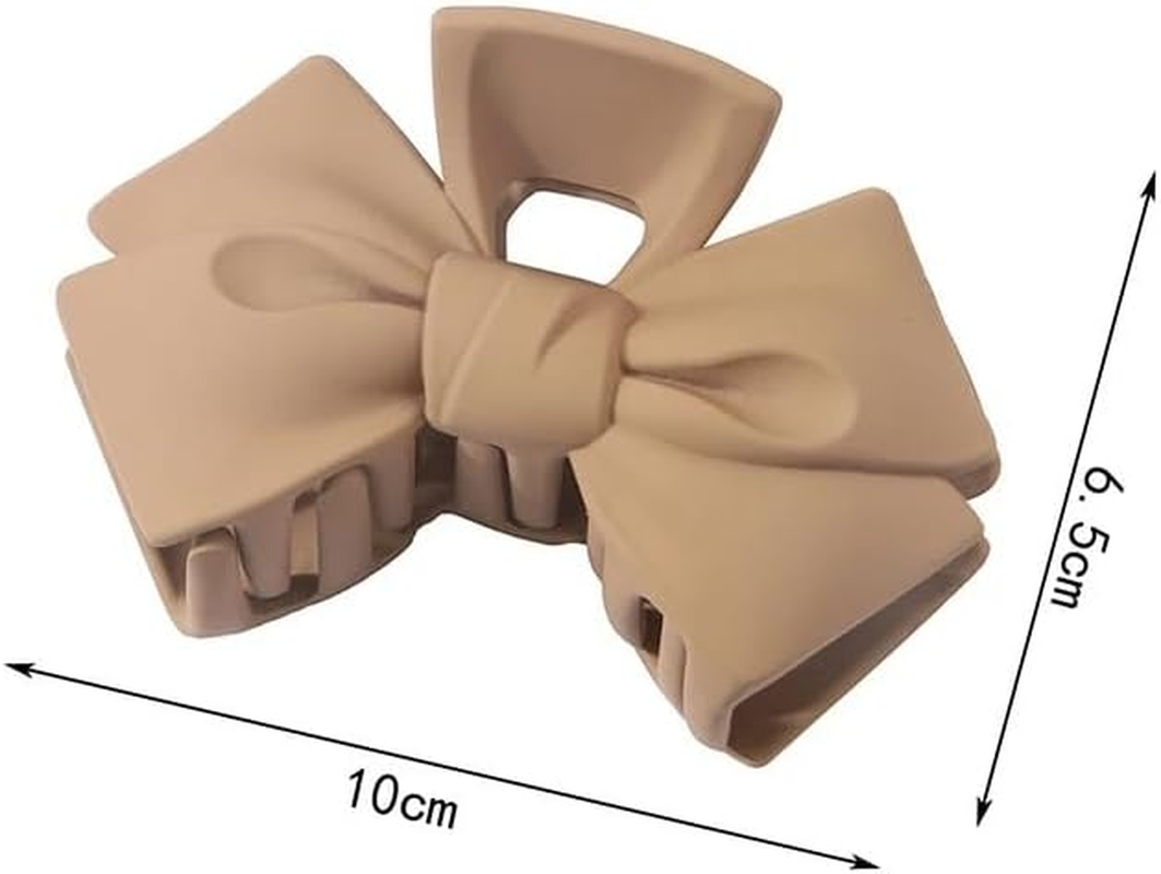 Hair Claw Clips Simple and Fashionable Frosted Plastic Bow Hairpin for Women Curly Hair Shark Clip Hairpin Headdress Hair Accessories image number 5