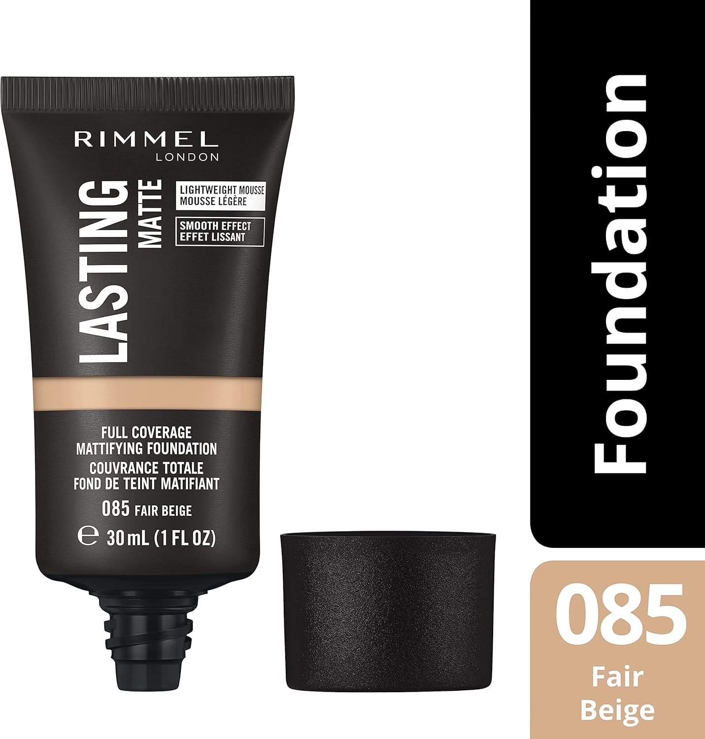 Rimmel Lasting Matte Foundation, #085 - Fair Beige image number 3