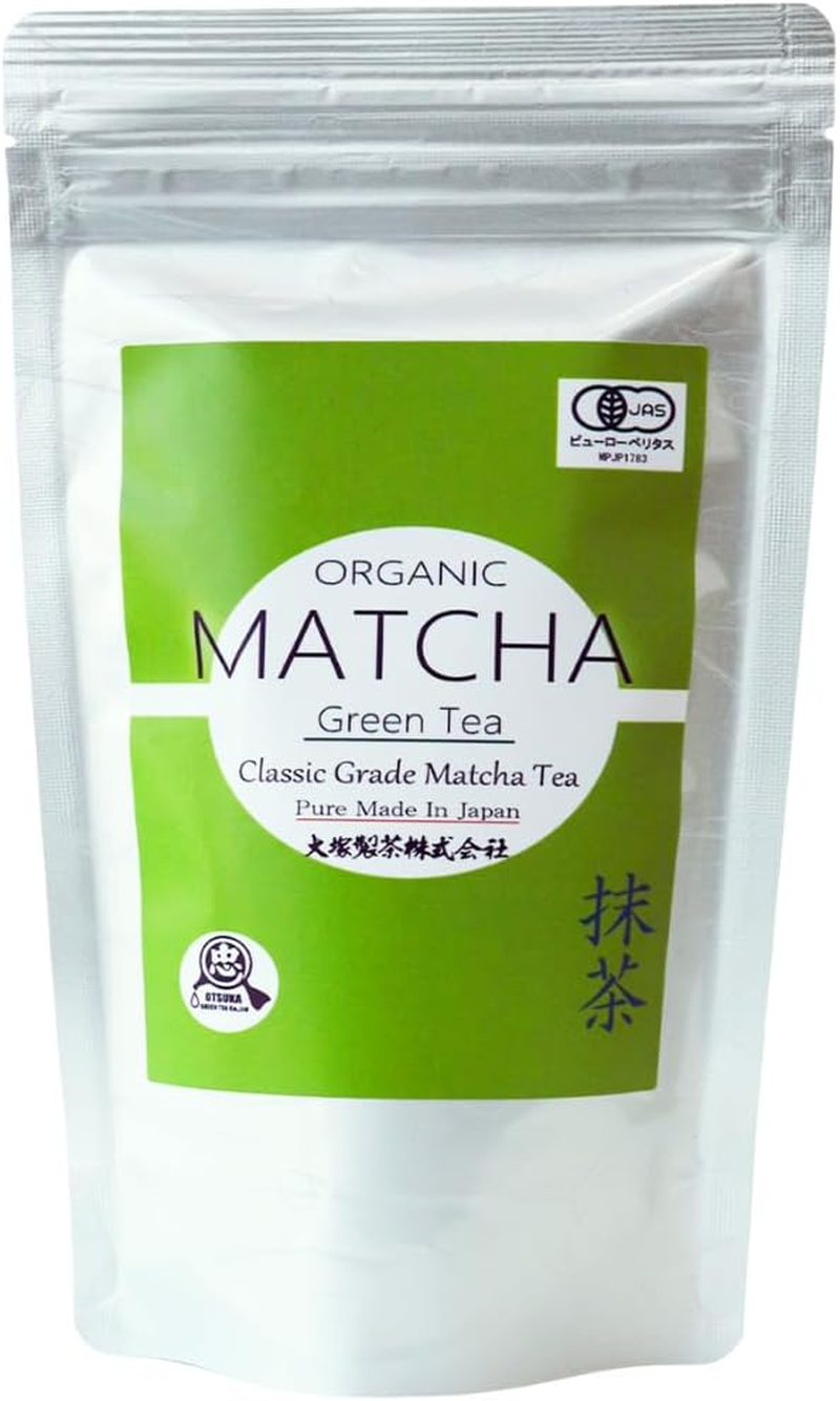 Otsuka Green Tea Co - Organic Classic Matcha Green Tea Powder - Perfect Use for Drink, Matcha Desserts, Cakes, Cookies and Drinks (100G)