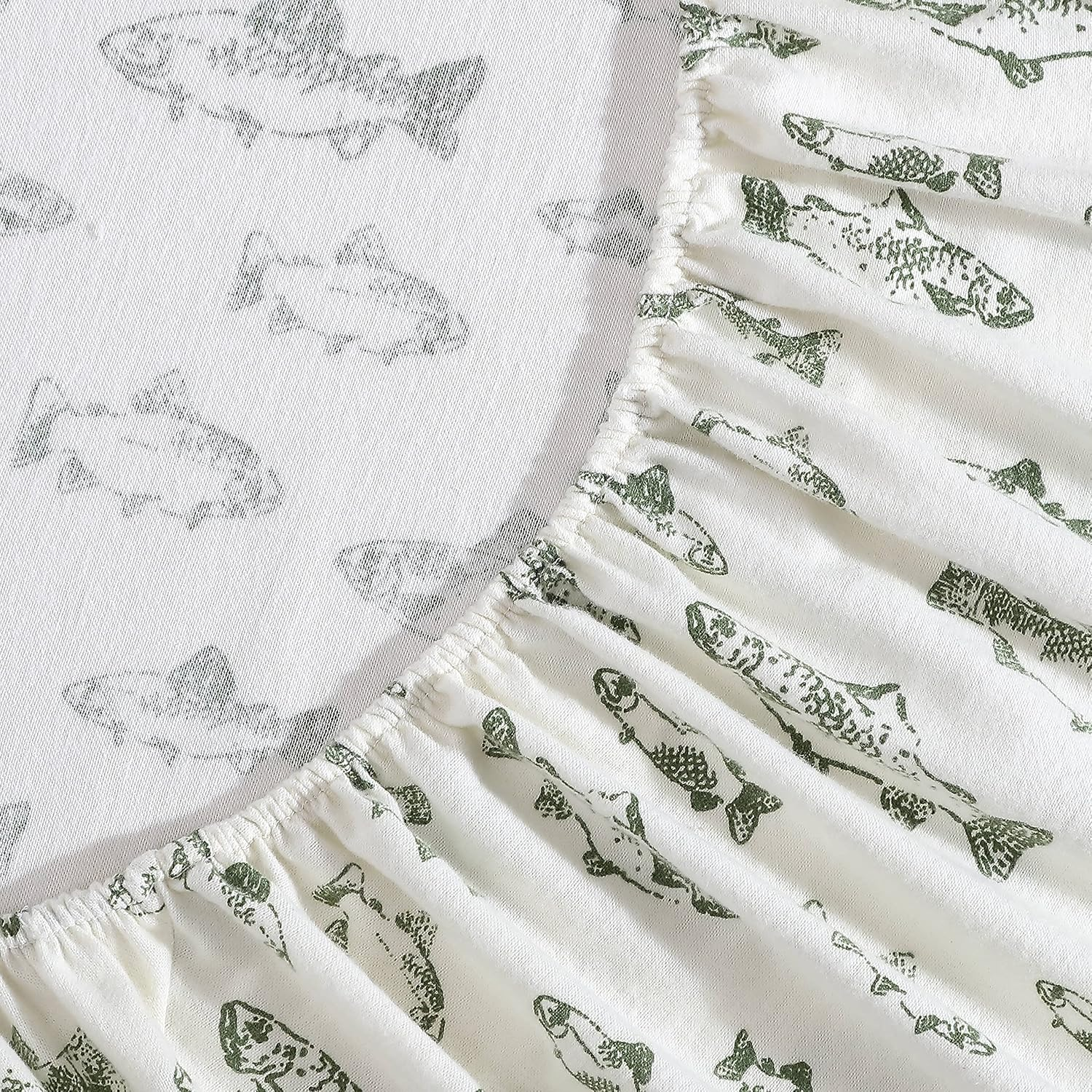 Eddie Bauer School of Fish Flannel Sheet Set, Full image number 6