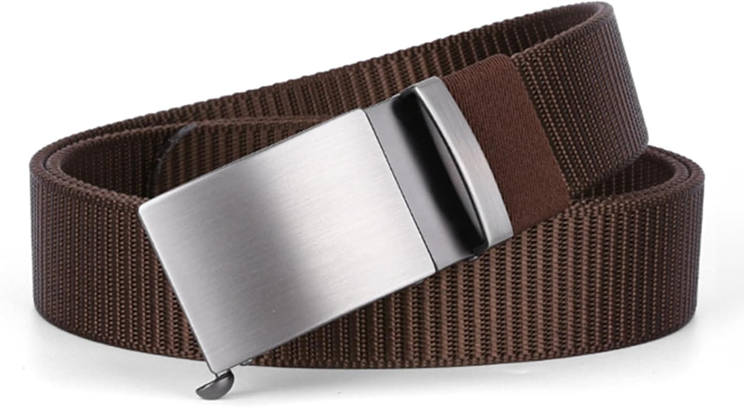 HEIX Men'S Casual Nylon Belt with Heavy-Duty Automatic Metal Buckle, Adjustable Quick-Dry Belt, Fits 70-116Cm Waist, 130Cm Length, 3.4Cm Wide