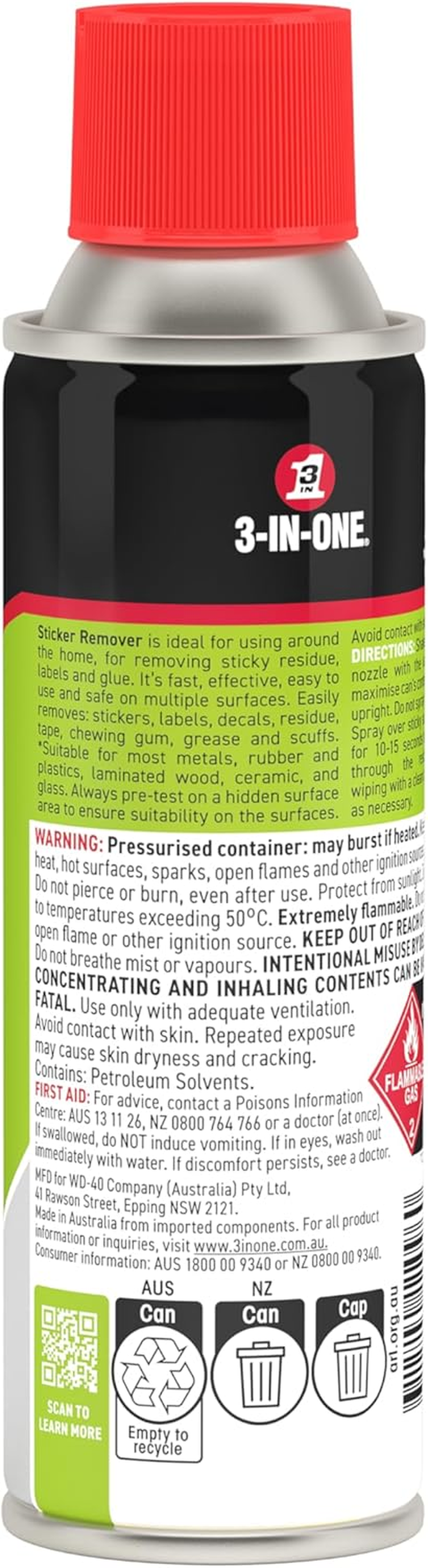 3-IN-ONE Sticker Remover Spray 150 G image number 1