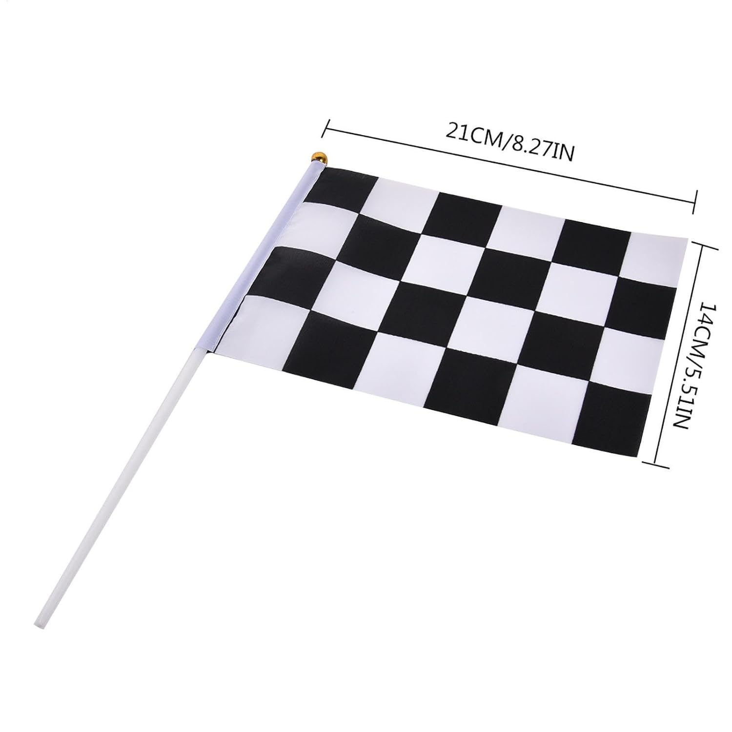 Race Car Flags, Hand Held Flags, Race Day Accessories, Easy to Assembles and Display, Versatile Usage, 10PCS 14X21Cm for Car Party & Sport Events image number 4