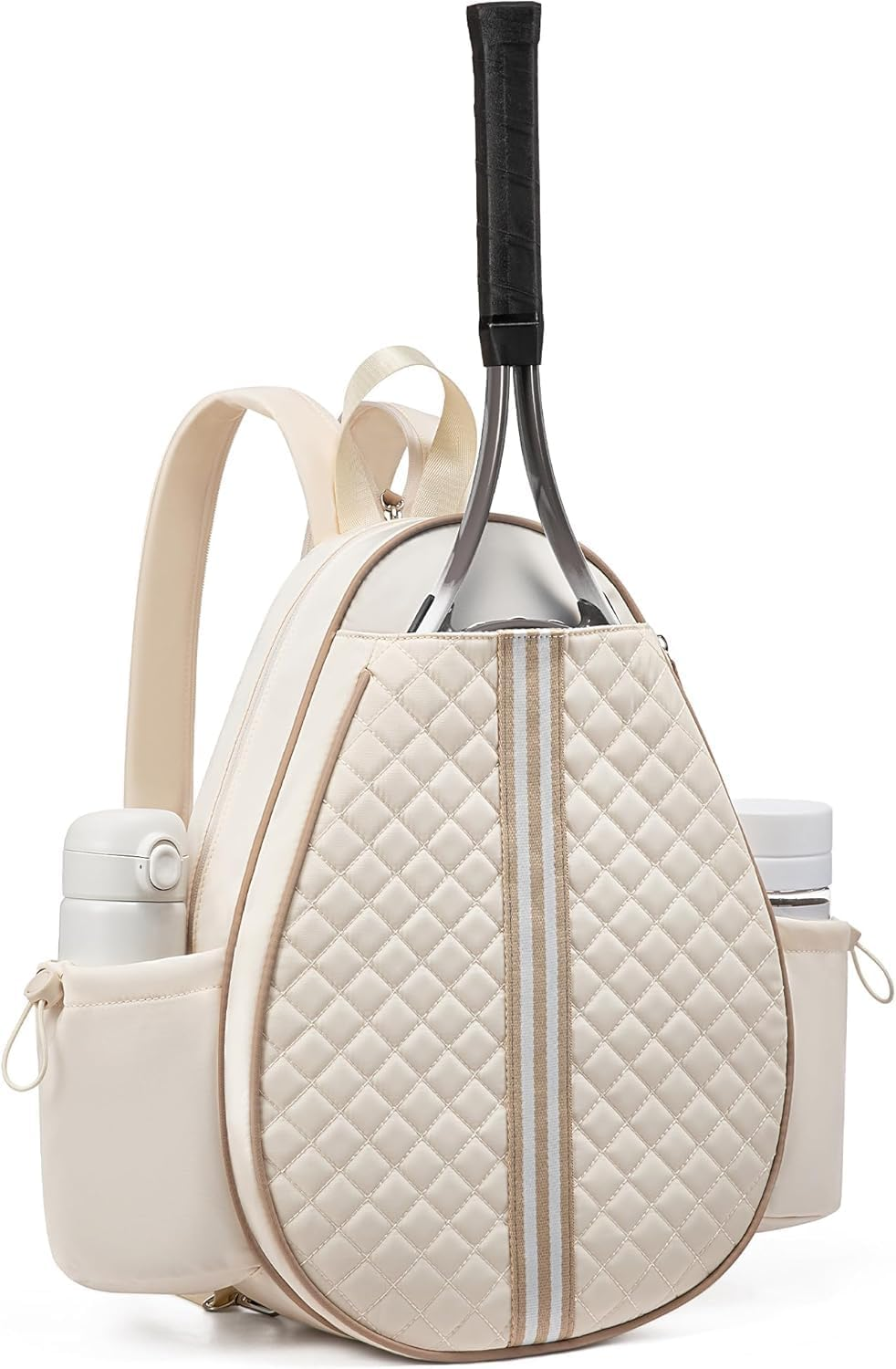 Tennis Bag &ndash; Quilted Crossbody Backpack, Water-Resistant Racket Bag for Tennis, Pickleball, and Badminton &ndash; Sports for Women & Men image number 6