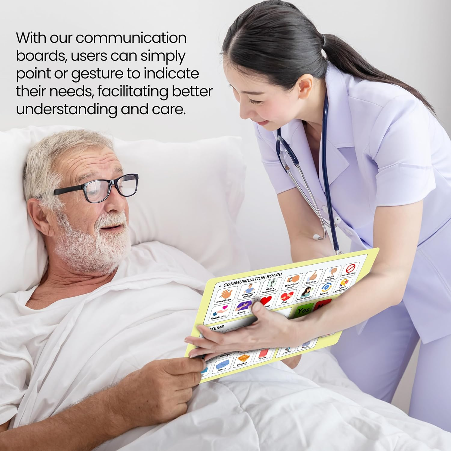 Communication Board for Non Verbal Adults, Picture Symbol Communication Cards for Aphasia, Stroke Patients, Hospital and Care Home Use image number 5