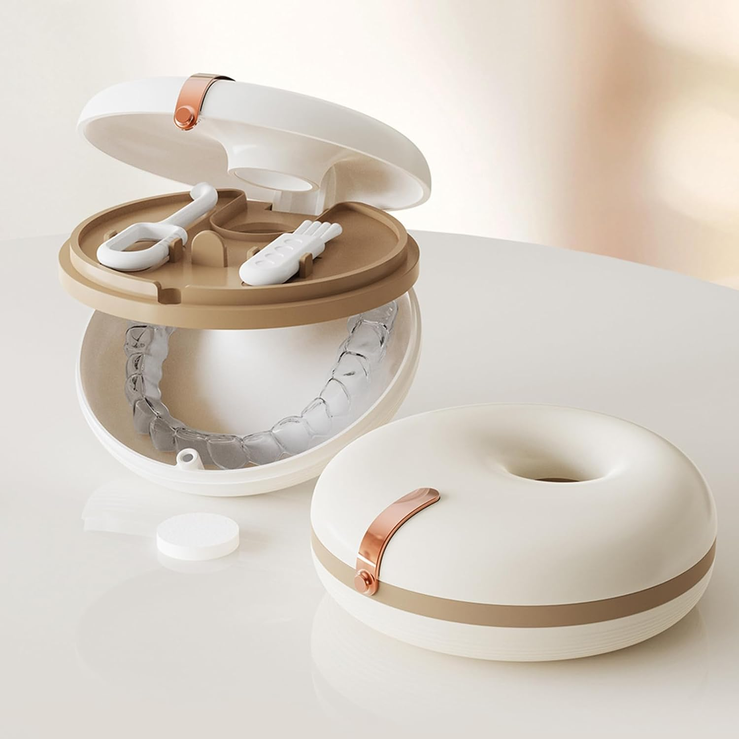 Orthodontic Retainer Case with Vent Holes - ABS Protection Waterproof Slim Aligner Box for Invisalign, Night Guards & Metal Retainers Travel image number 3