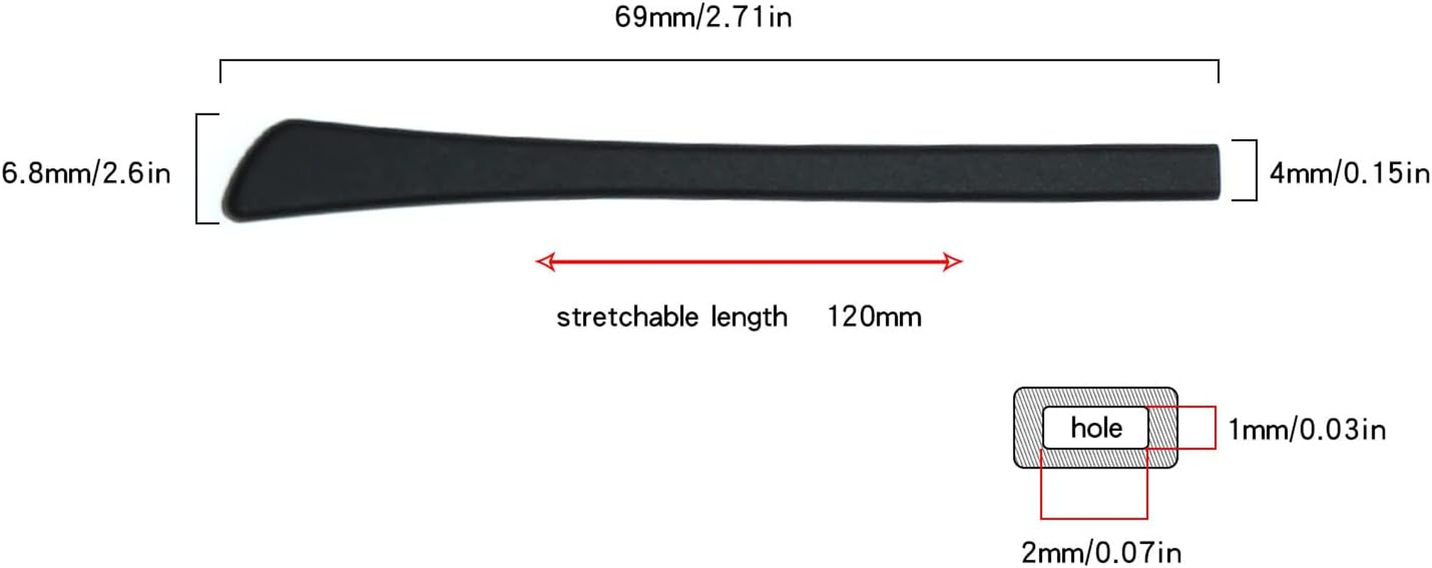 VGOL 10 Pairs Glasses Temple End Tips Colourful Anti-Slip Silicone Eyeglass End Tips Ear Sock Pieces Comfortable Replacements in Black/Brown/Red/White/Purple image number 6