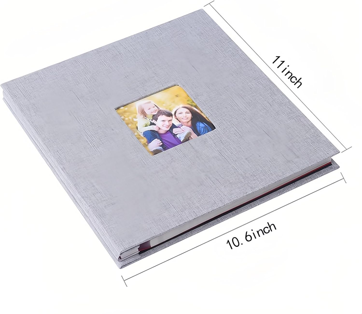 Photo Album, 40 Pages Self Adhesive Photo Book, 11X10.6 Inches,Diy Scrapbook Album for Baby Family Wedding Anniversary Vacation Pictures 11X10.6 Inches (Grey) image number 1
