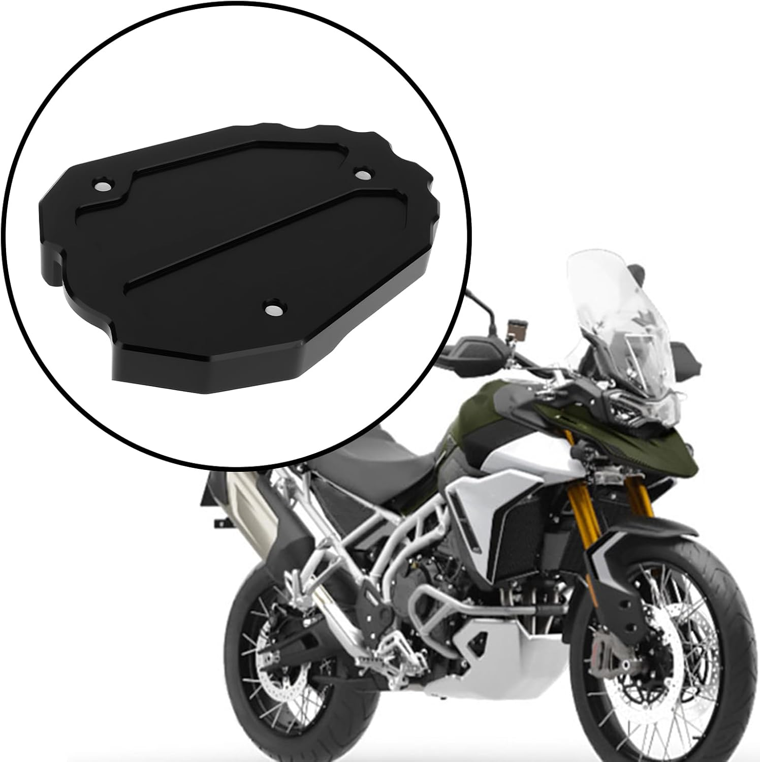 Ecsing Side Stand Enlarge Foot Plate Pad Compatible with Triumph Tiger 900 Rally Pro 2021-2025 image number 4