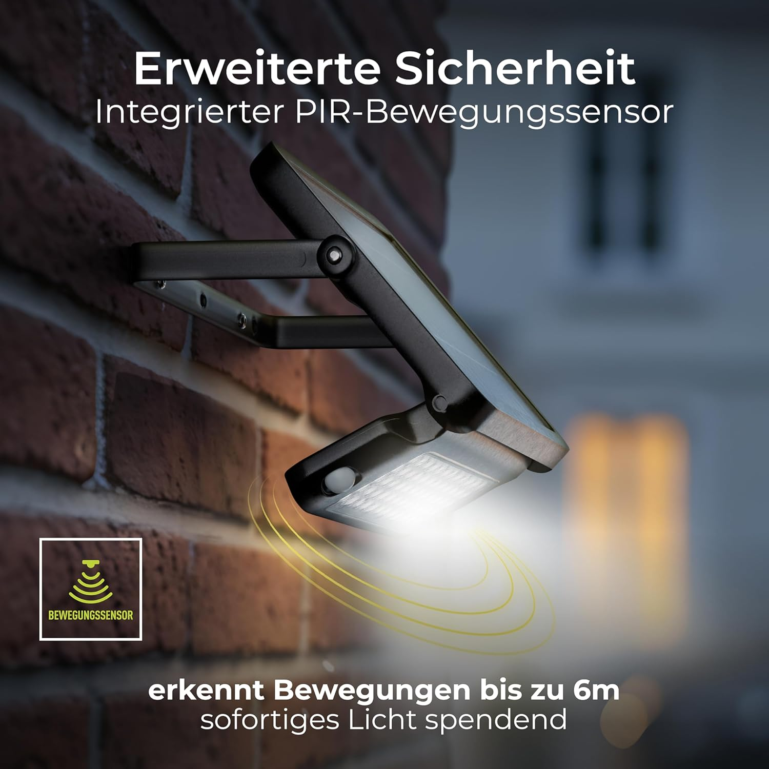 Luceco Solar Guardian PIR Floodlight Black, IP65 Rated, 10 Watts image number 6