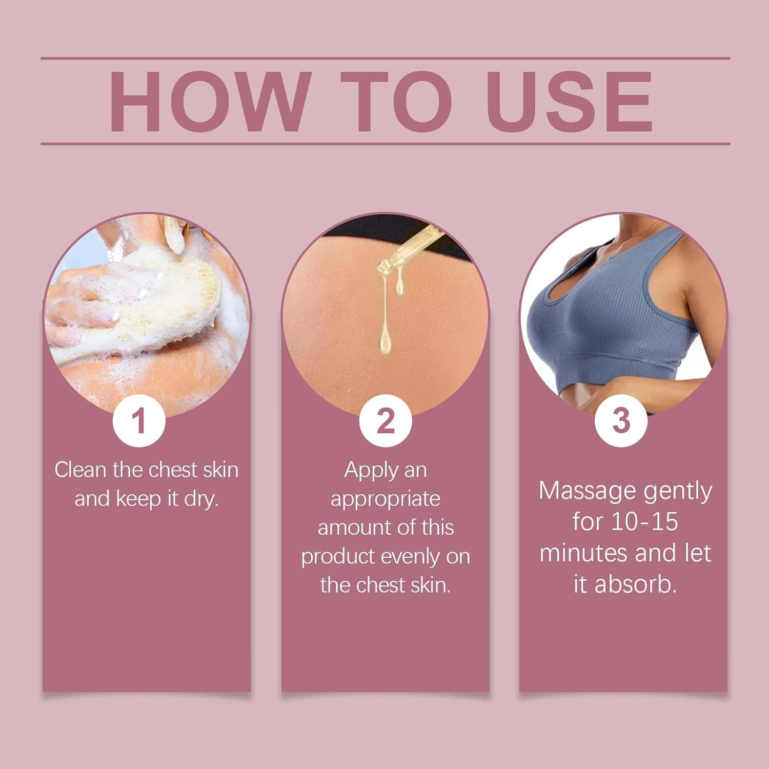 Breast Firming Oil - Bust Lift & Skin, Breast Firming & Lifting with Shea Butter, Hyaluronic Acid, Vitamin E, Plumping & Massage for Enhanced Shape, Hydrating, Non-Greasy image number 1