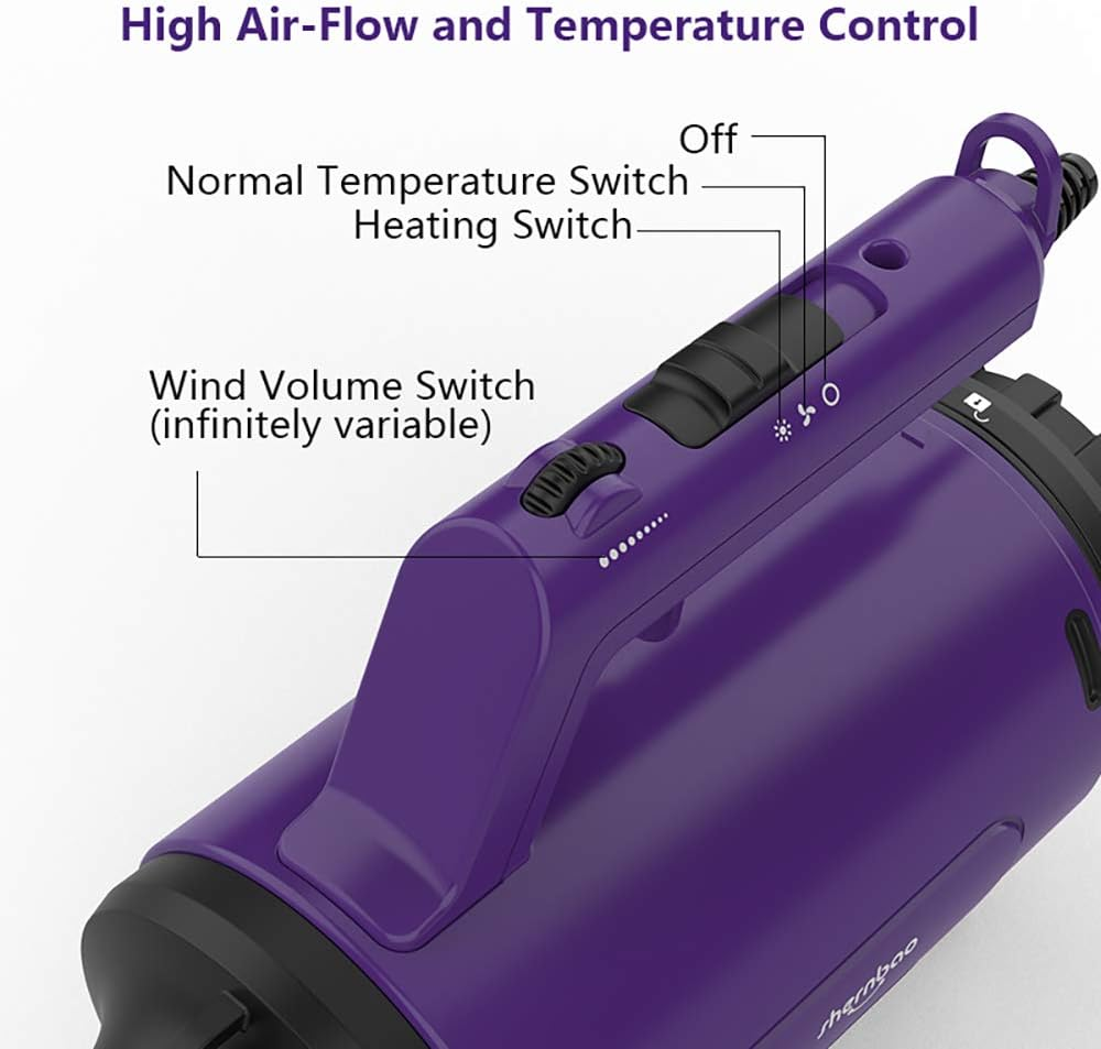 Dog Dryer High Velocity Professional Dog/Pet Grooming Force Hair Dryer/Blower (SMD-06P) - Orange image number 5