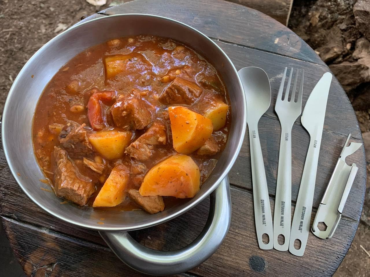 Outdoor Ninja Titanium Cutlery Set