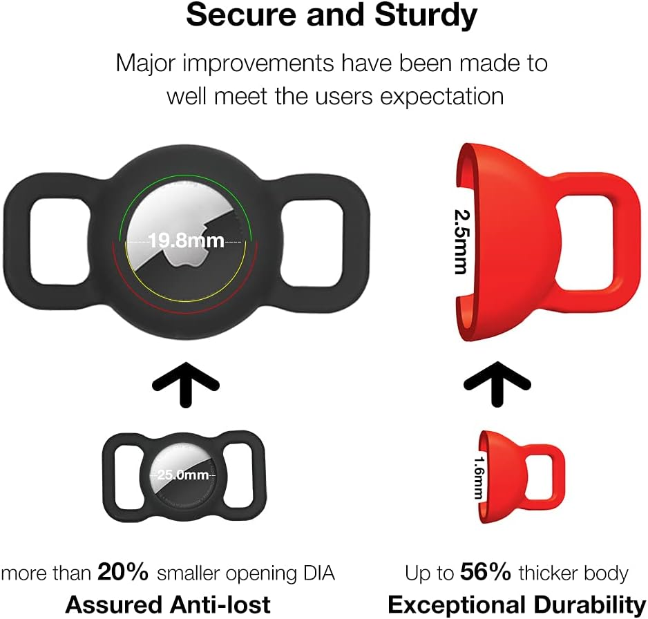 Cat Collar Holder for Airtag, Cat & Small Dog Harness Case for Air Tag - A6 Avocado Green, Violet image number 3