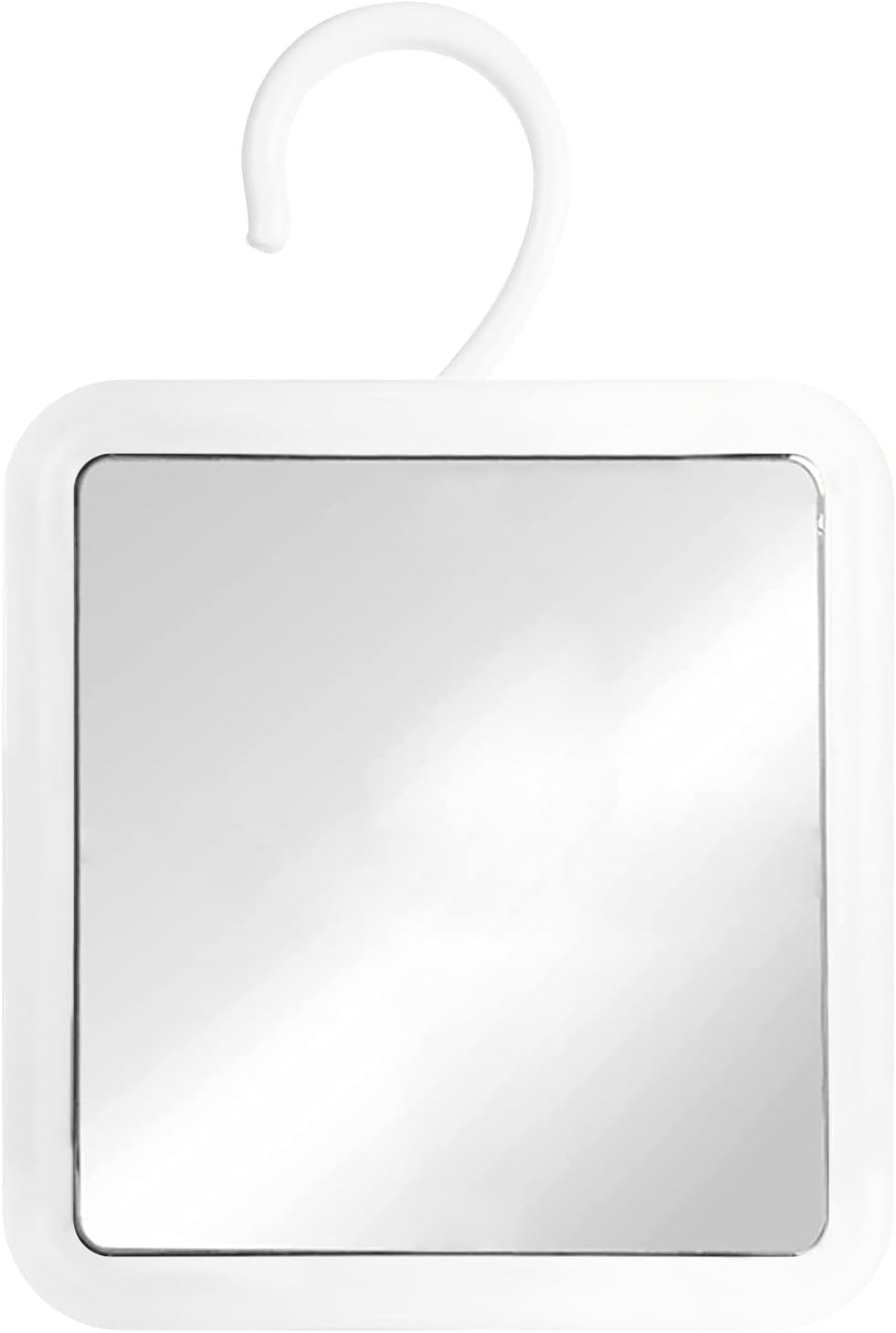 MIRRORVANA Hangable Fogless Shower Mirror for Shaving with 360&deg; Swivel Hook for Hanging - anti Fog Shatterproof 6.3" X 6.3" Surface image number 1