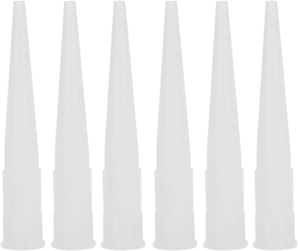 EVGATSAUTO 30Pcs Caulking Gun Nozzle, Plastic Sealant Nozzles with Female Thread and Suction Head for Silicone Caulking Gun image number 2