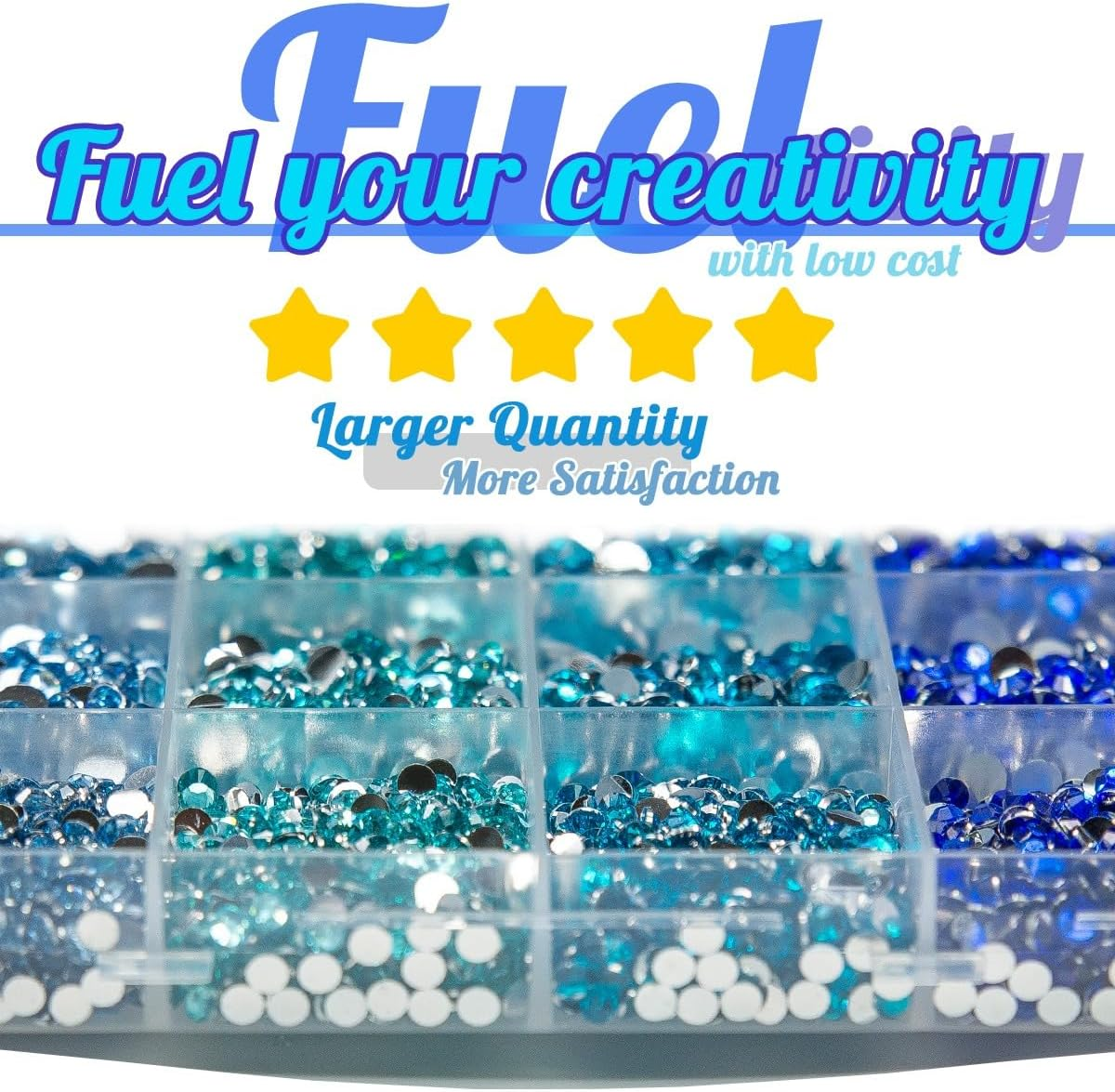 Qiipii Resin Rhinestones Bulk for Crafts 3Mm 4Mm 5Mm 4 Colors Flat Back Crystal Stones No Hotfix Light Blue Aquamarine Royal Blue Resin Gems Diamonds For image number 4