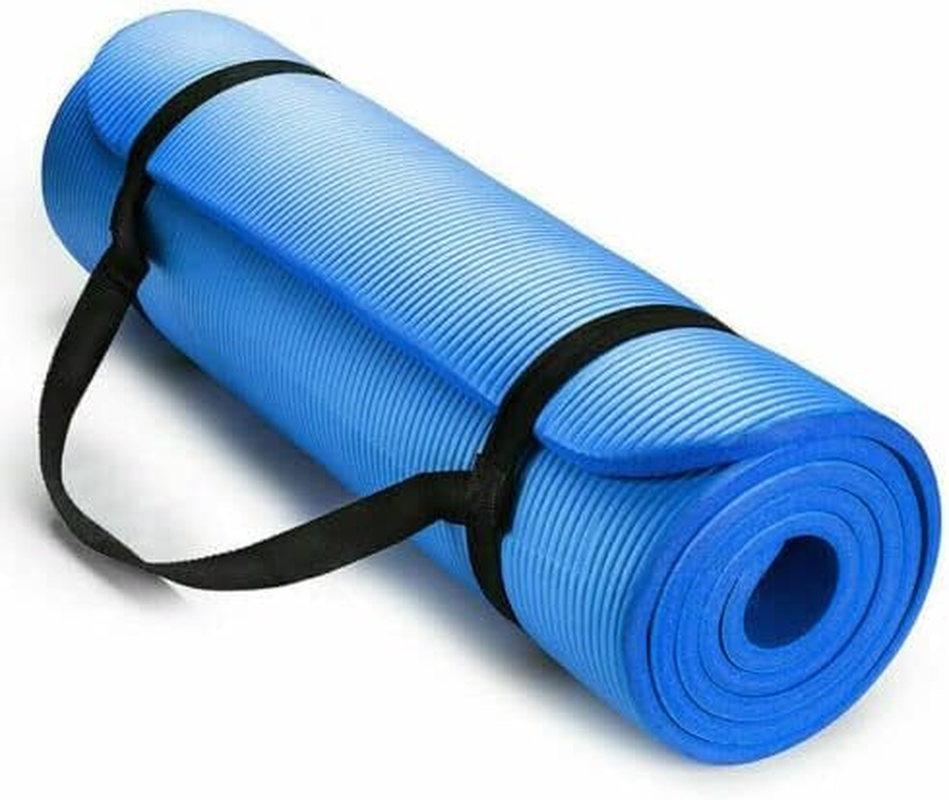 AIMALL Non-Slip Yoga Mat, 10/15/20MM Thick NBR Foam Exercise Pad, Durable Pilates and Fitness Mat with Carry Strap, 72X24 Inches, for Home Gym and Workouts