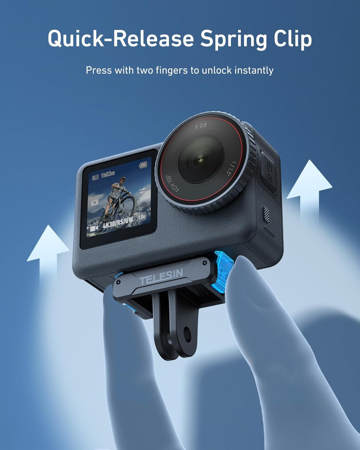 TELESIN Magnetic Quick Release Adapter Mount for DJI Osmo Action 6, Adapter Base for DJI Osmo Action 6 Accessories, Hypermagnetic Force&Metal Latches, Shock-Absorbing Silicone Pad