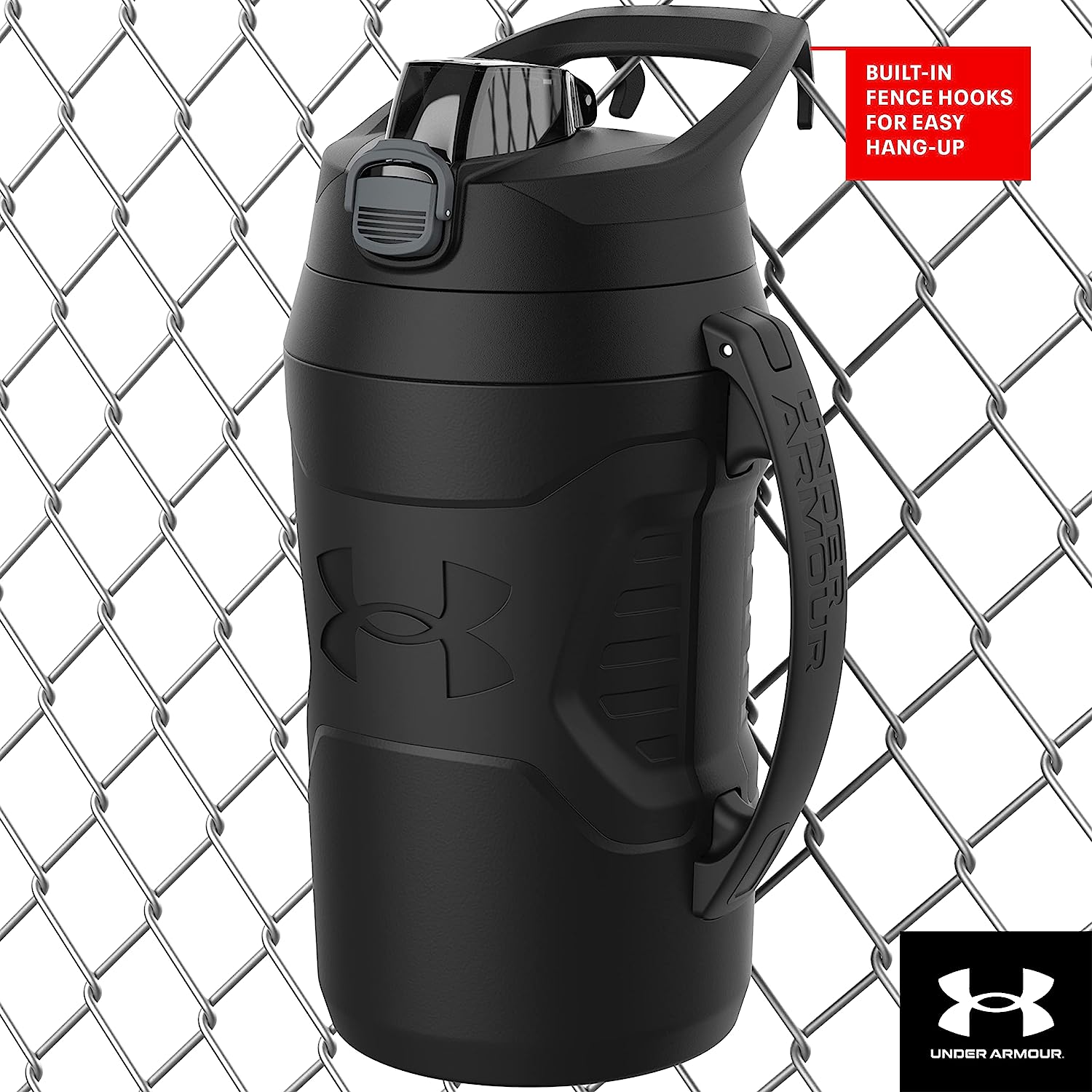 Under Armour Sports Water Jug, 64Oz Insulated Water Bottle W/Handle, Half Gallon, Fence Hook, Leak Resistant, Baseball, Football & More image number 3